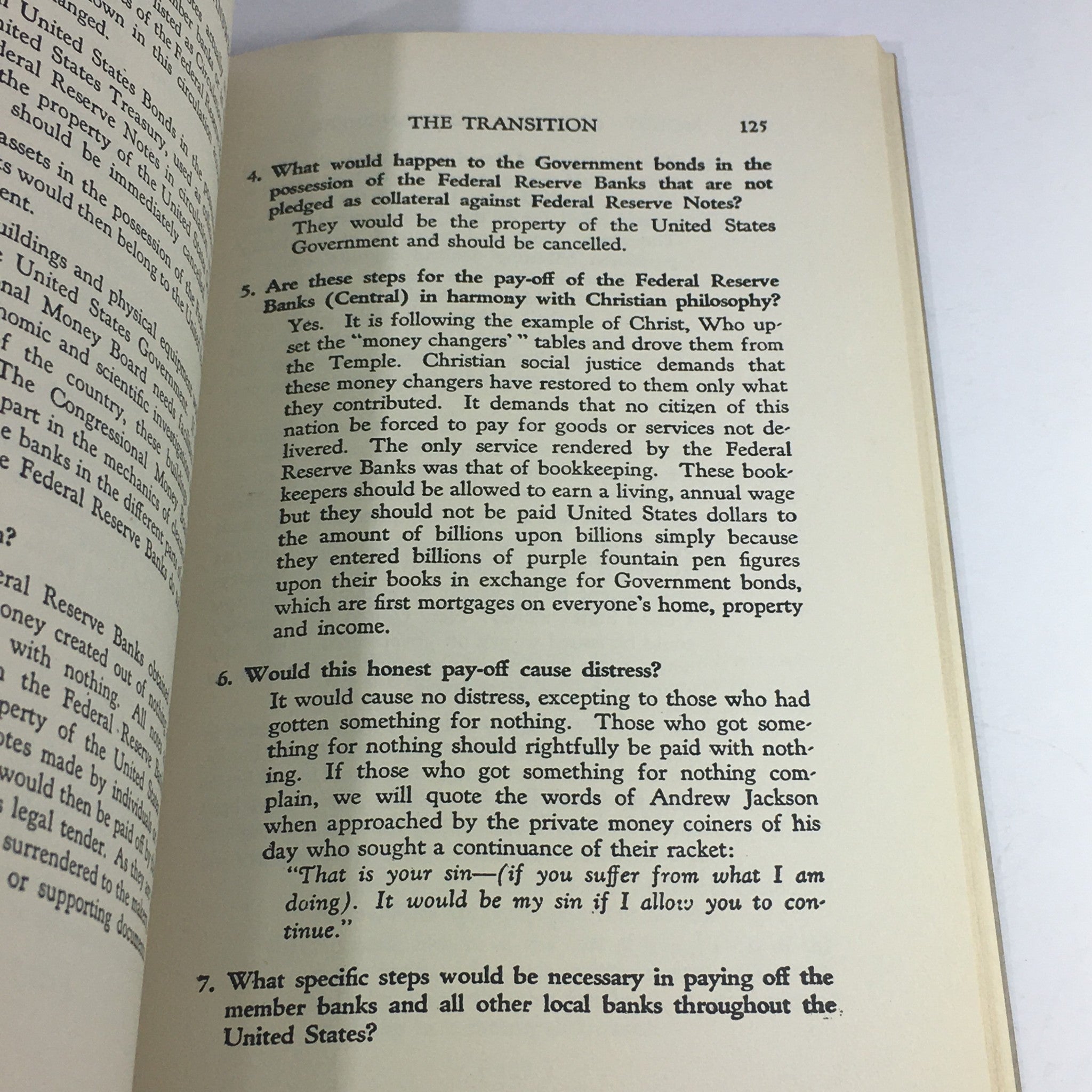 VTG 1937 Money Questions and Answers by Rev. Charles E. Coughlin Revised Edition