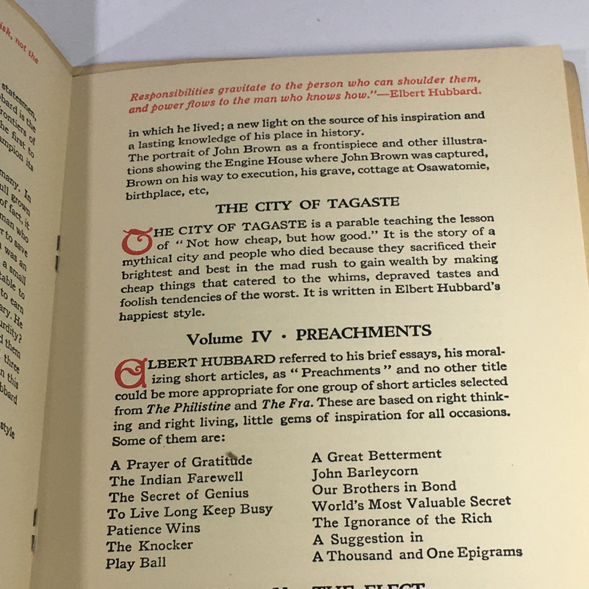 VTG January 1922 - Selected Writings of Elbert Hubbard Volume I-XIV Complete