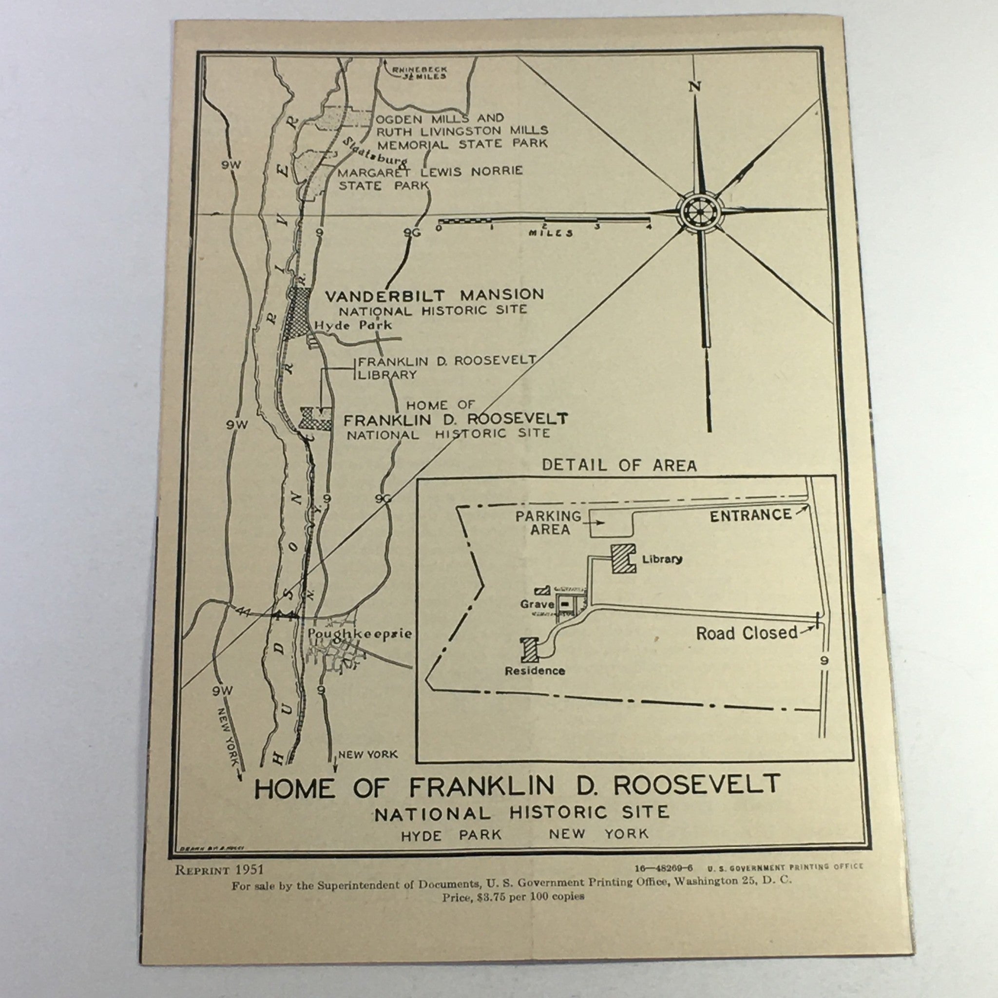 1951 Home of Franklin D. Roosevelt National Historic Site Brochure reprint