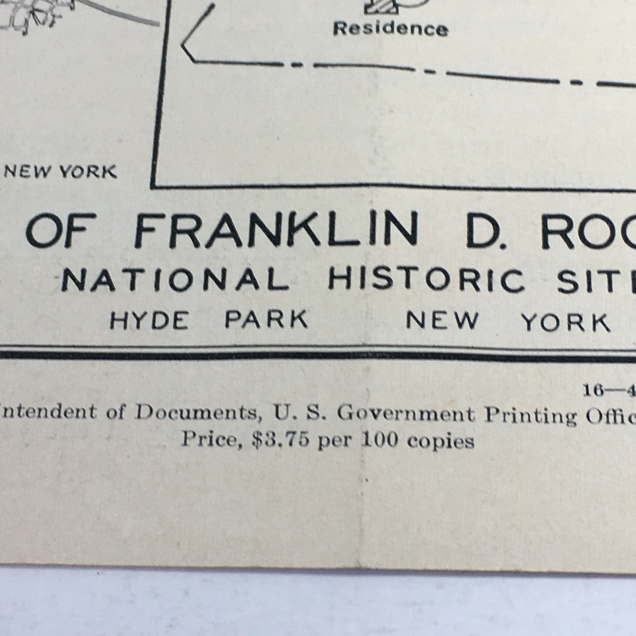 1951 Home of Franklin D. Roosevelt National Historic Site Brochure reprint