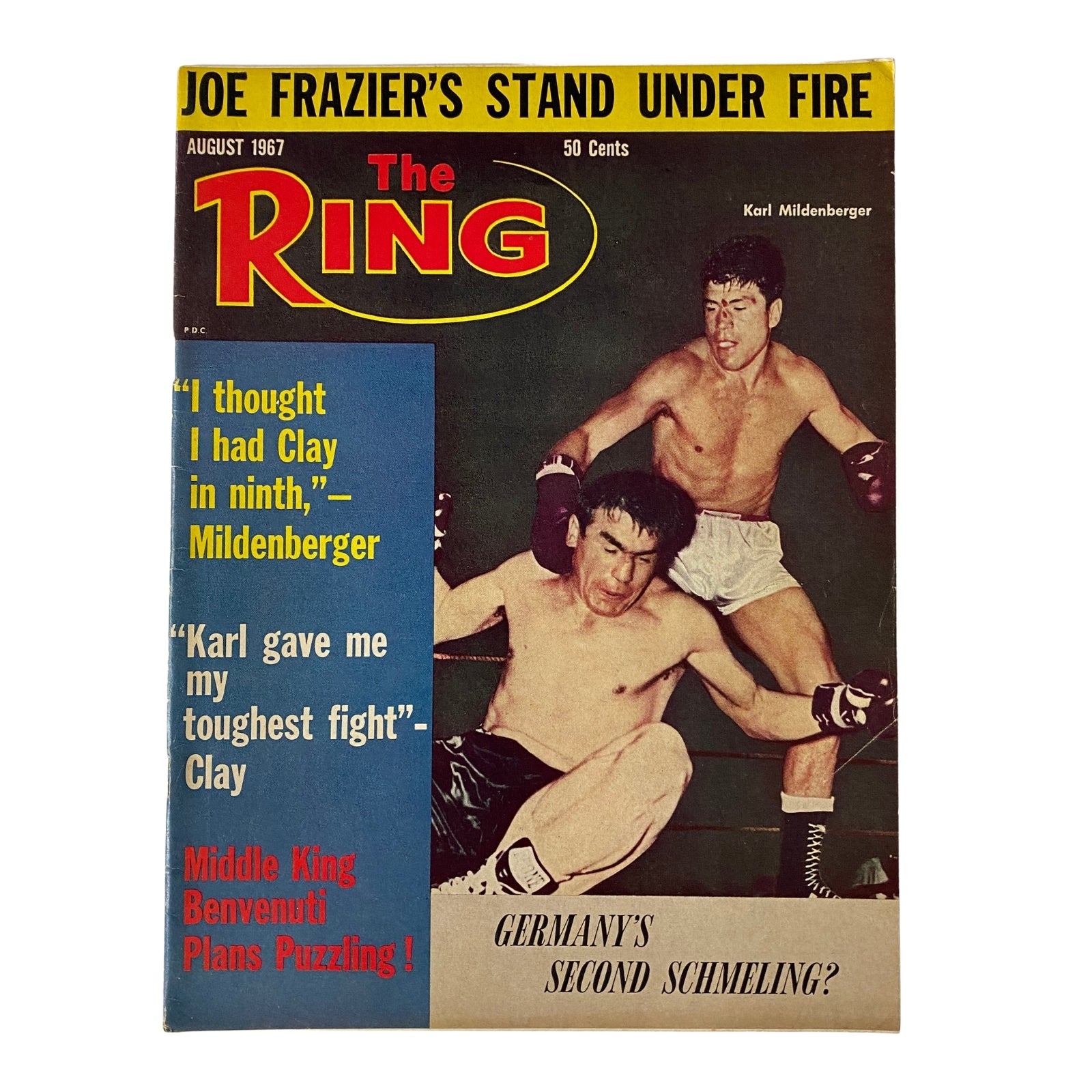 The Ring Magazine August 1967 Karl Mildenberger Cover No Label VG