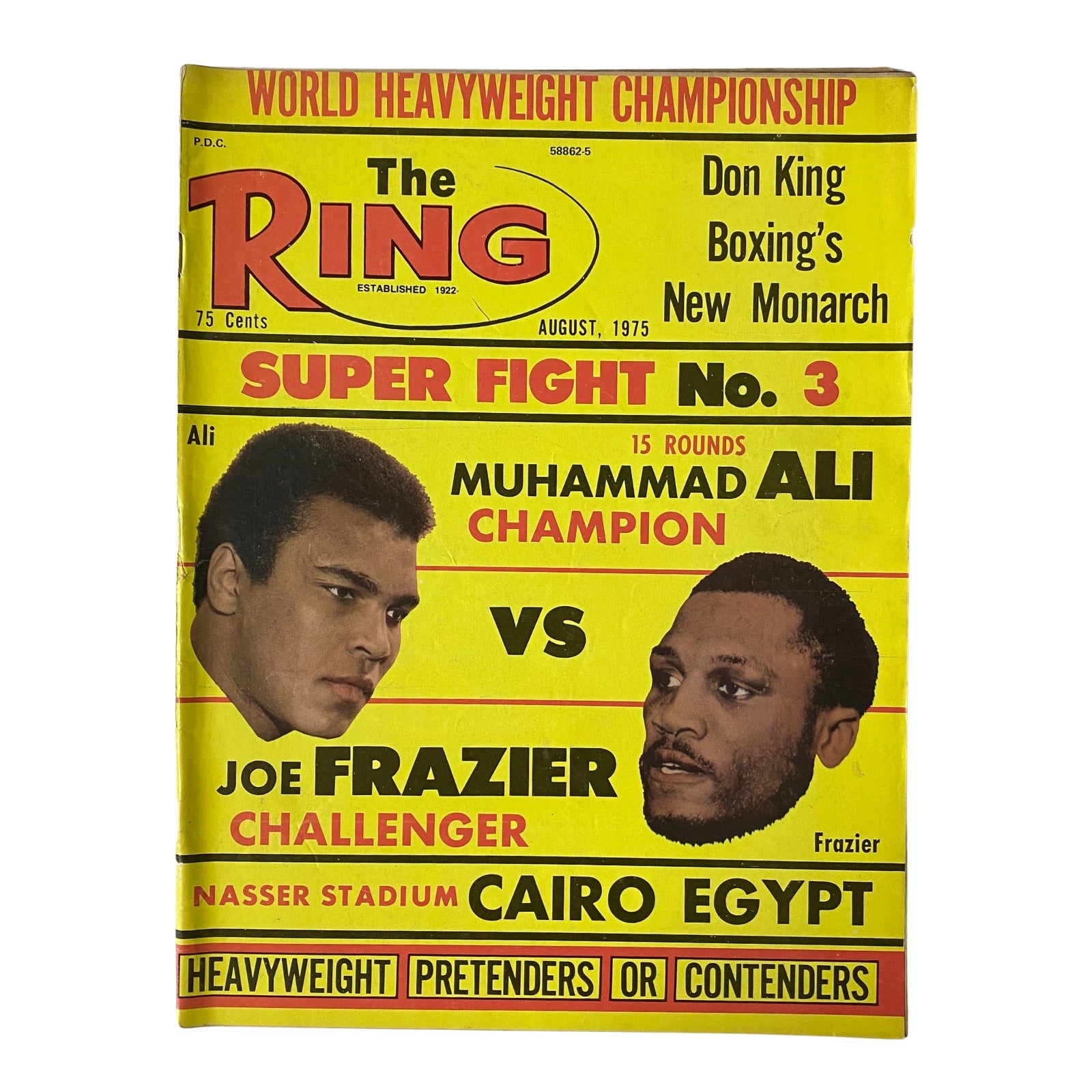 The Ring Magazine August 1975 Muhammad Ali vs Joe Frazier No Label