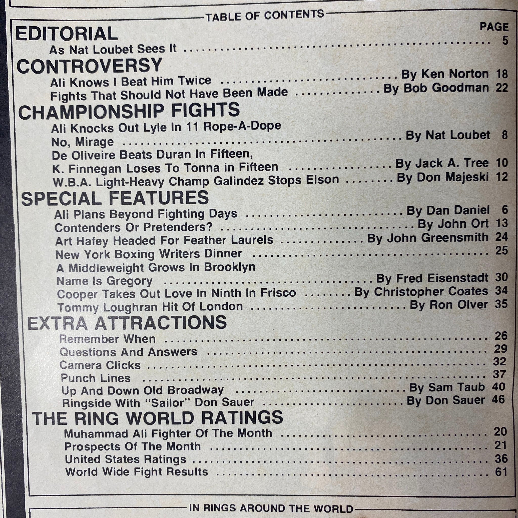 The Ring Magazine August 1975 Muhammad Ali vs Joe Frazier No Label