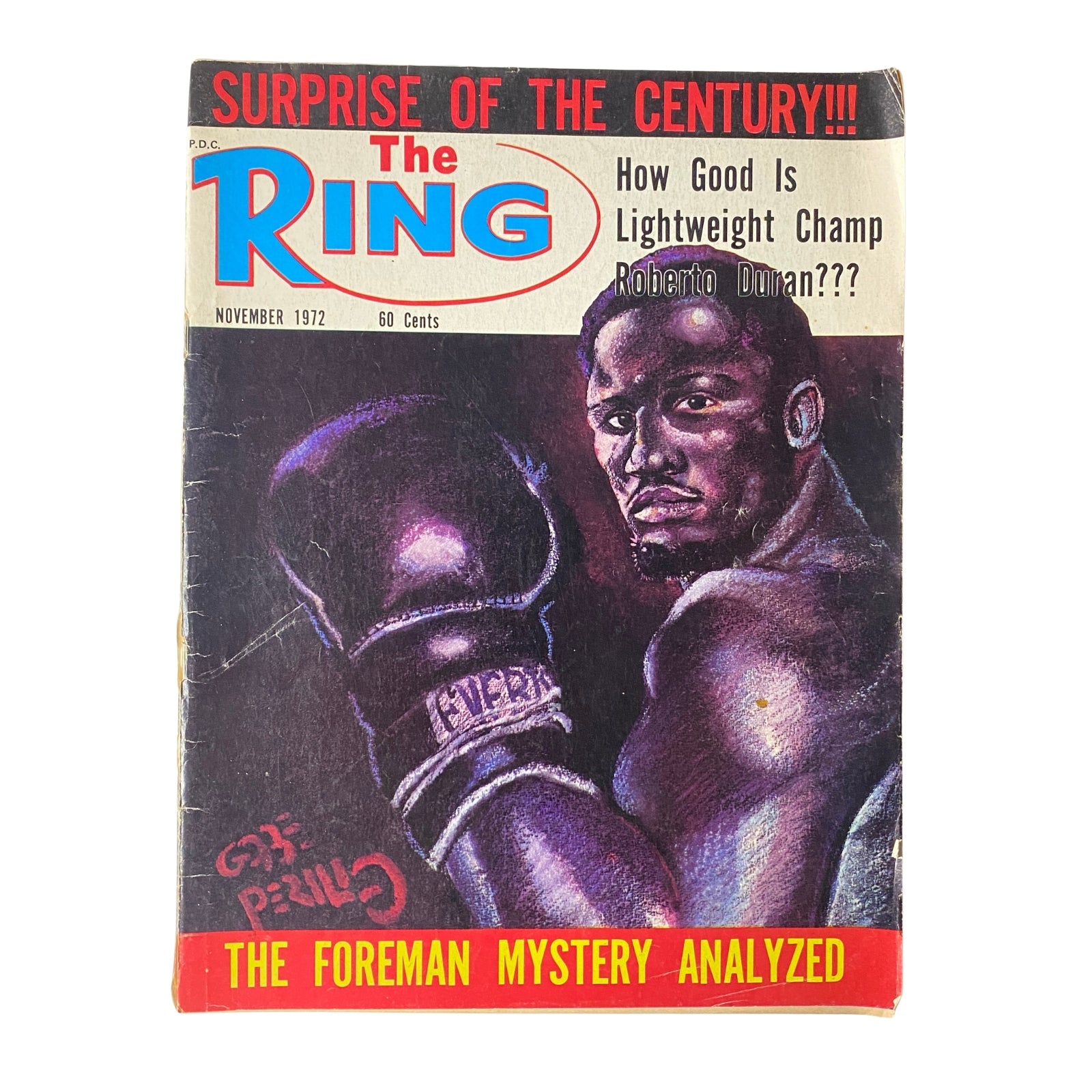 The Ring Magazine November 1972 Roberto Duran Cover No Label