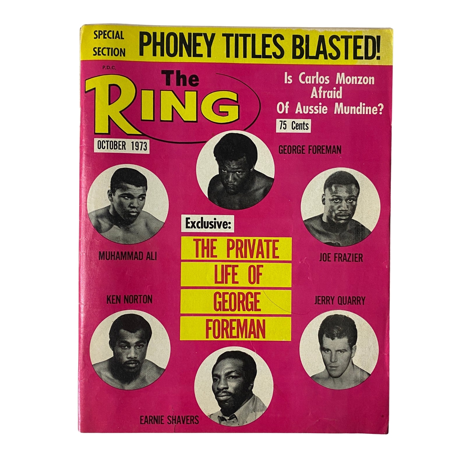 The Ring Magazine October 1973 George Foreman, Muhammad Ali Cover No Label
