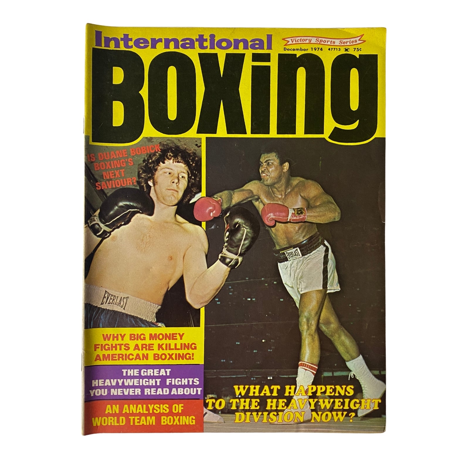 International Boxing Magazine December 1974 Duane Bobick Cover No Label