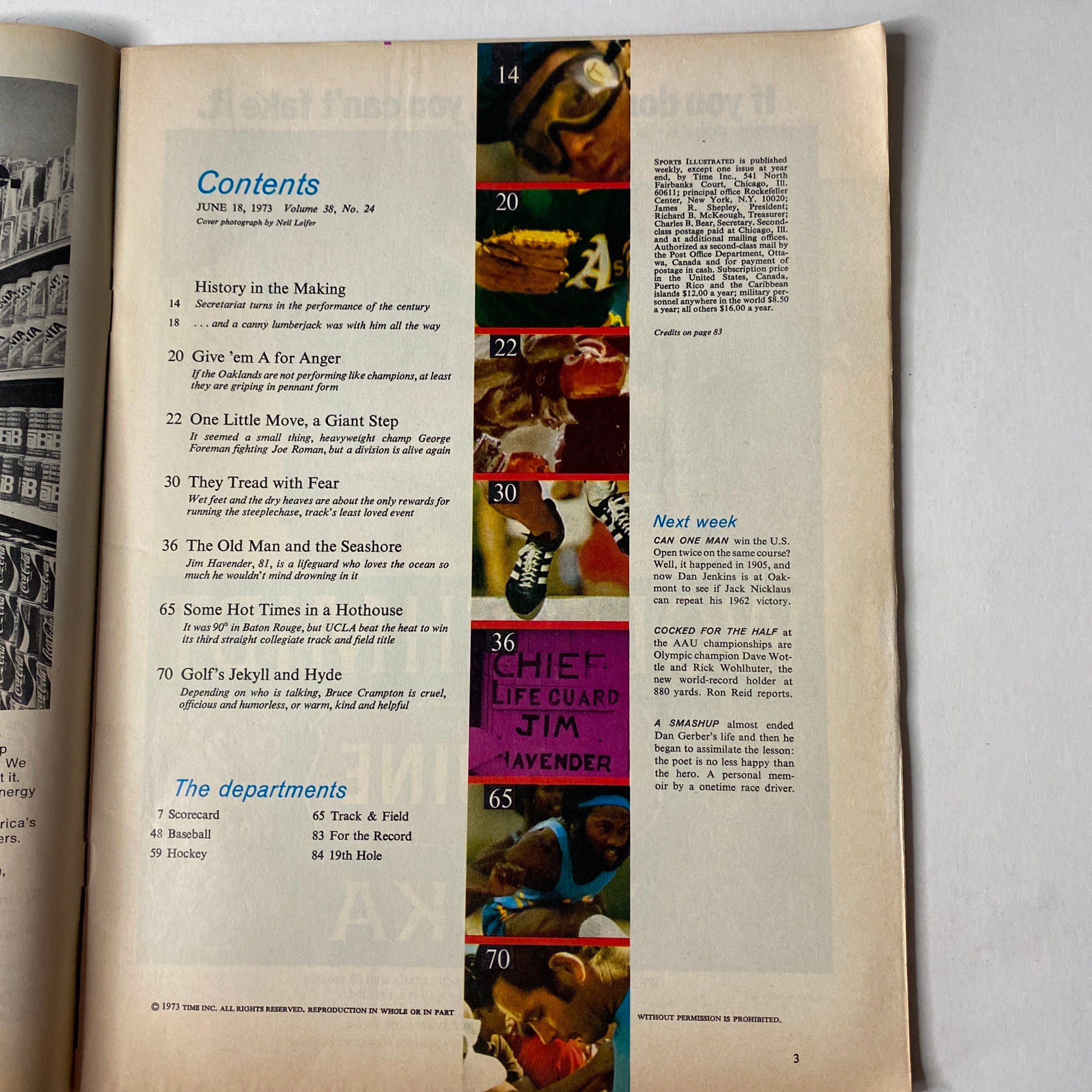 Sports Illustrated Magazine June 18, 1973 George Foreman Cover No Label