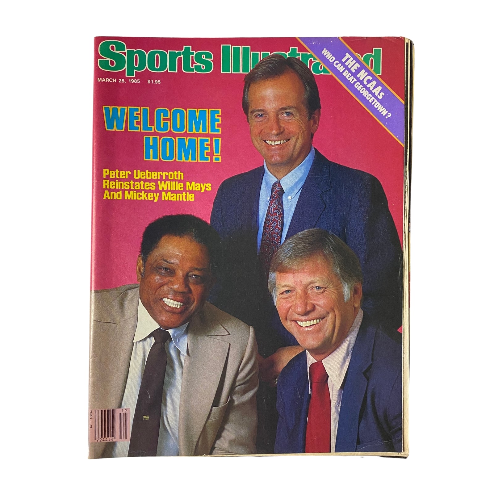 Sports Illustrated Magazine March 25, 1985 Mickey Mantle, Willie Mays No Label