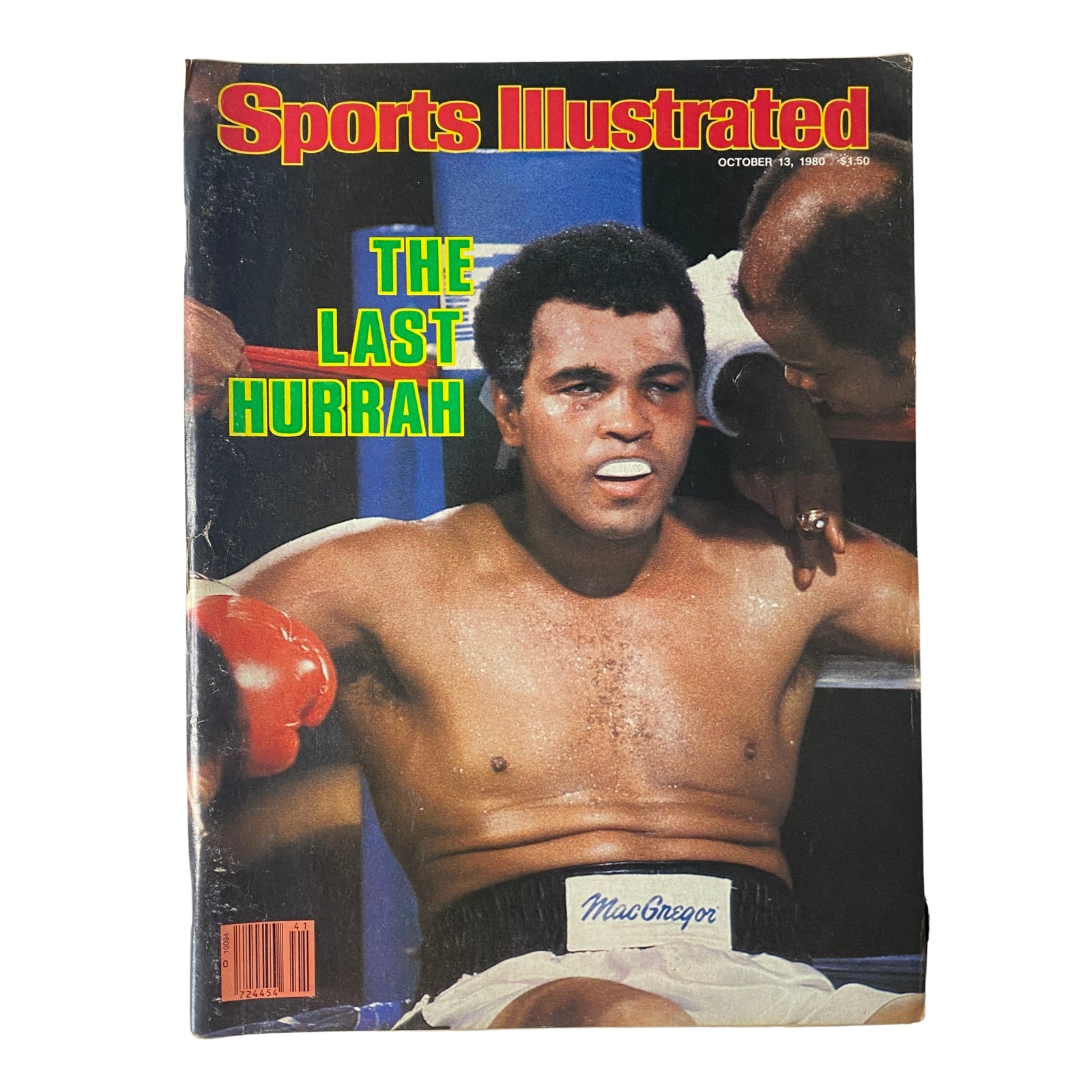 Cover of Sports Illustrated Magazine from October 13, 1980 featuring Muhammad Ali with the text 'The Last Hurrah', capturing a significant moment in boxing history.
