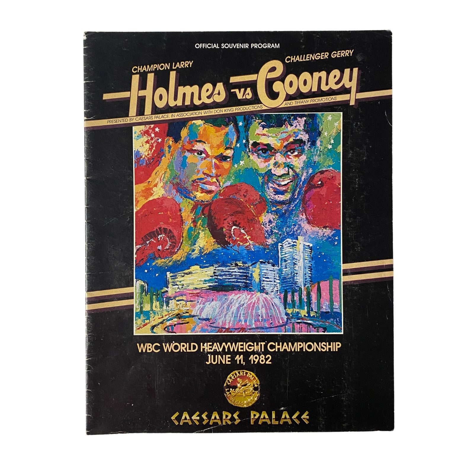 1982 Caesar's Palace Larry Holmes vs. Gerry Cooney Official Souvenir Program