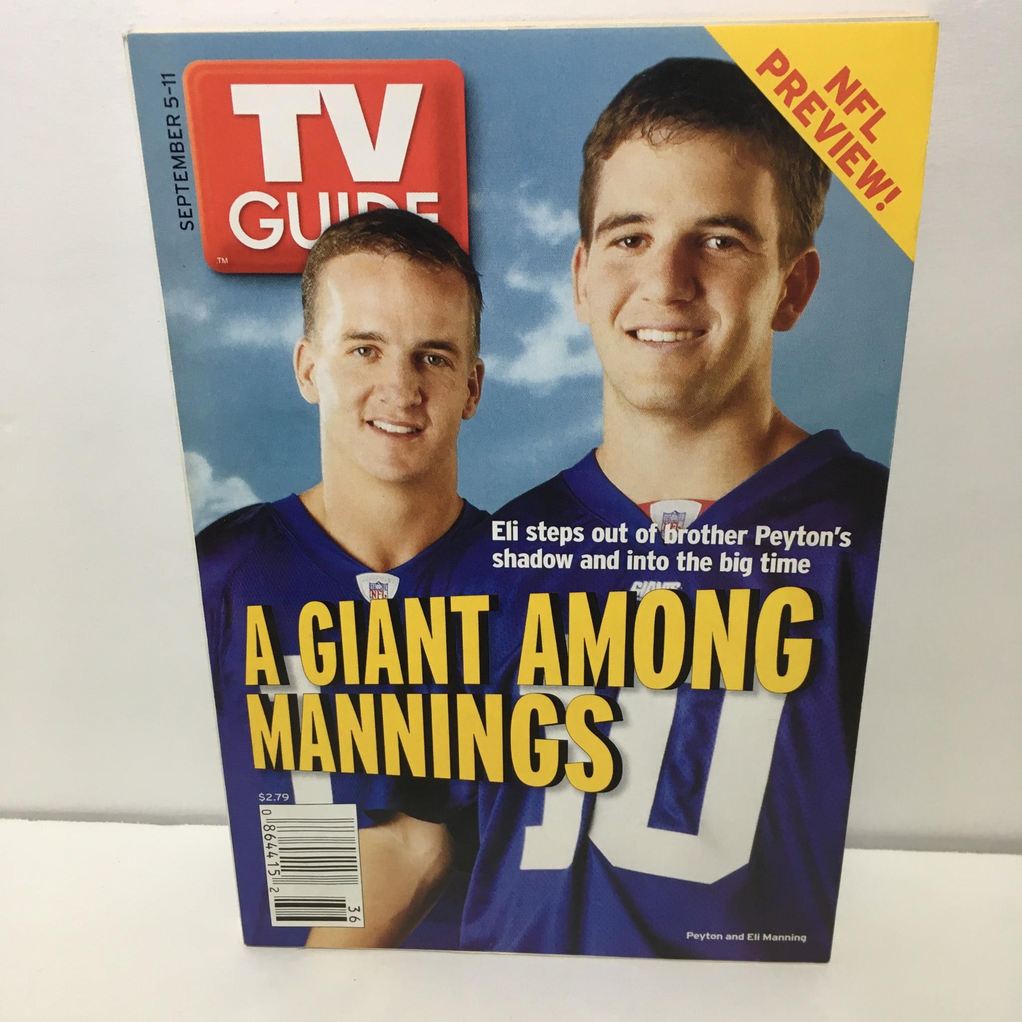 TV Guide Sept 5-11 2004 A Giant Among Mannings Peyton and Eli Cover No Label