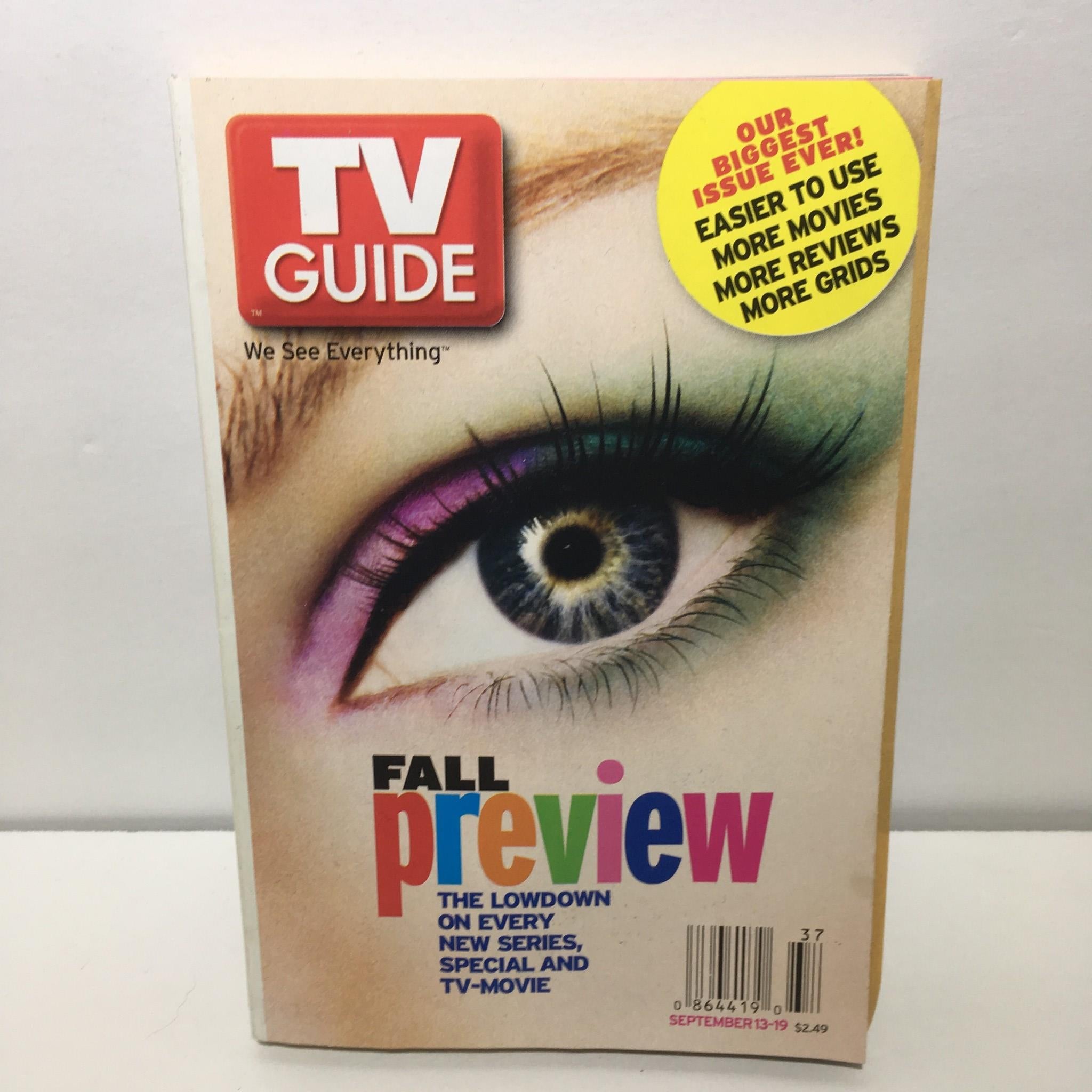 TV Guide Sept 13-19 2003 Fall Preview New Series, Special & TV-Movie