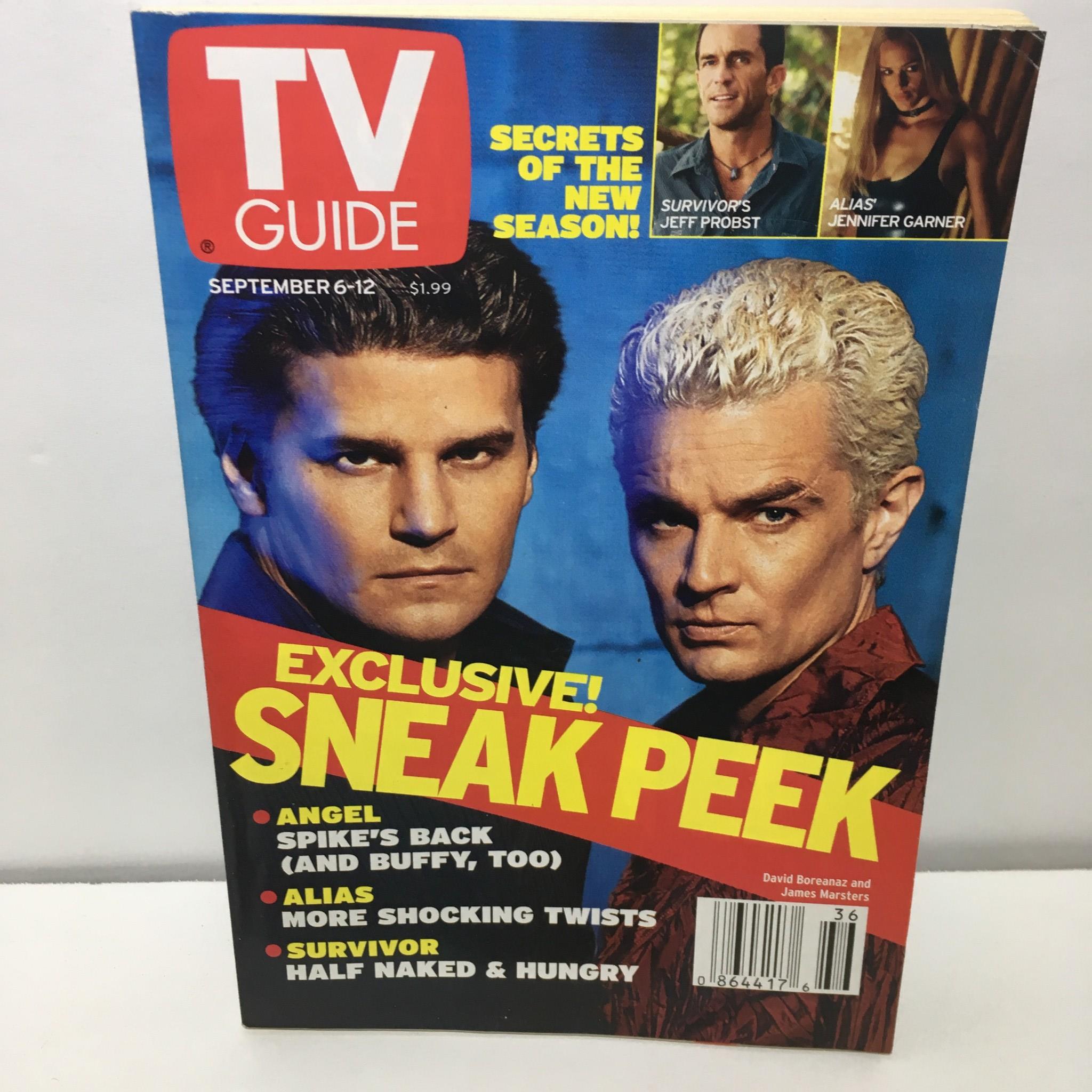 TV Guide Sept 6-12 2003 David Boreanaz and Buffy James Cover