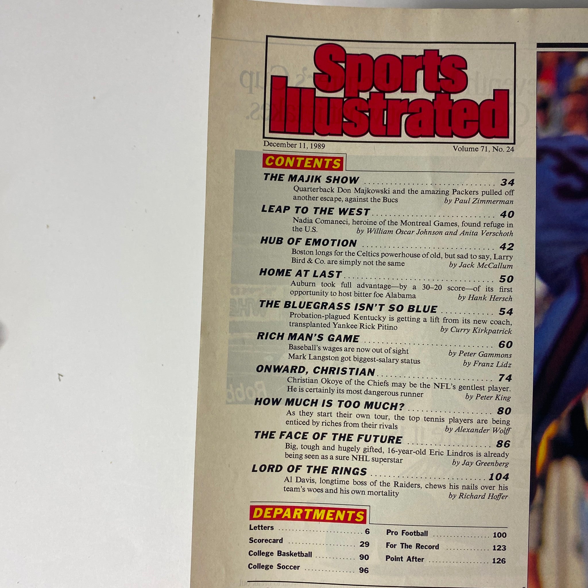 Sports Illustrated Magazine December 11, 1989 Larry Bird Cover No Label VG