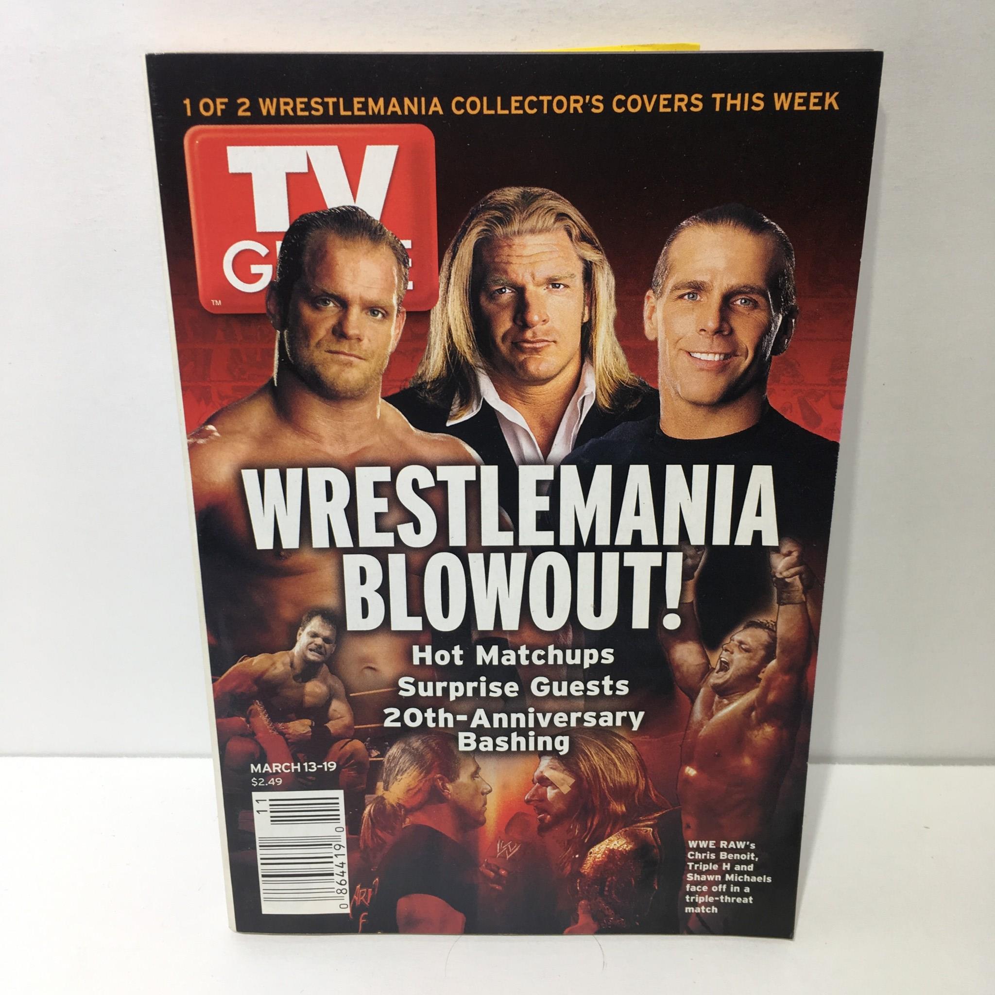 TV Guide March 13-19 2004 Chris Benoit, Triple H & Shawn Michaels WWE Raw's