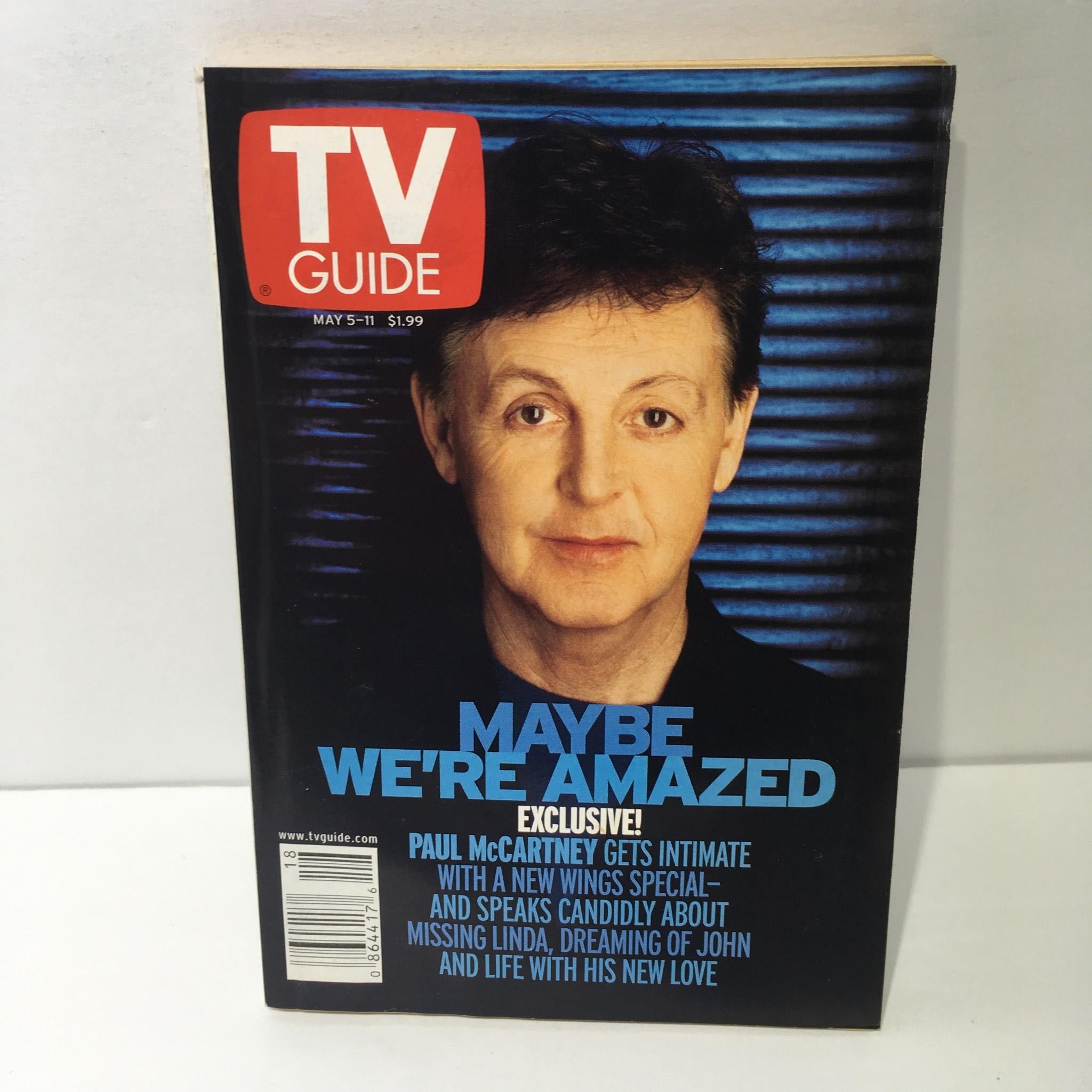 TV Guide May 5-11 2001 Paul McCartney Maybe We're Amazed