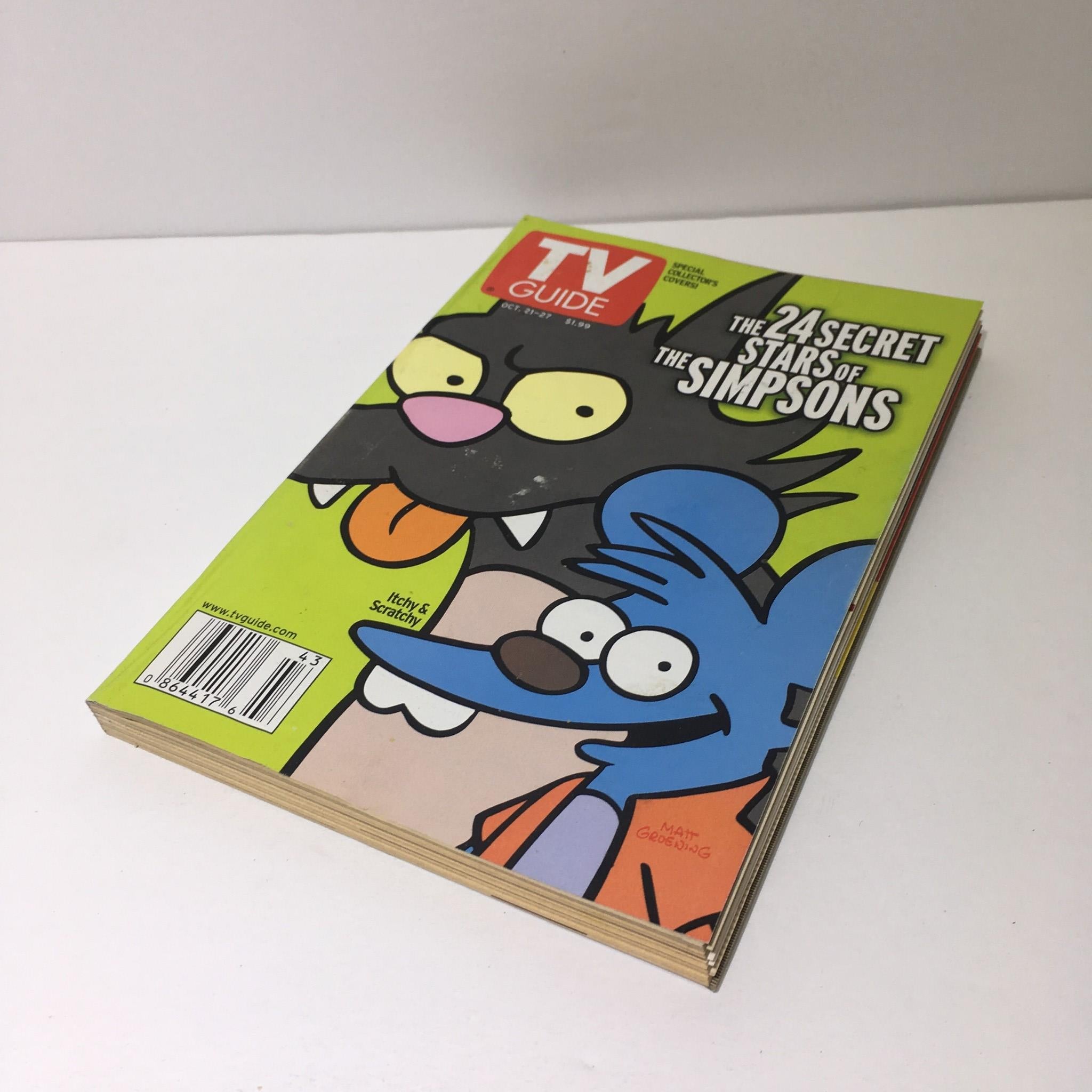 TV Guide Oct 21-27 2000 Itchy & Scratchy The 24 Secret Stars of The Simpsons