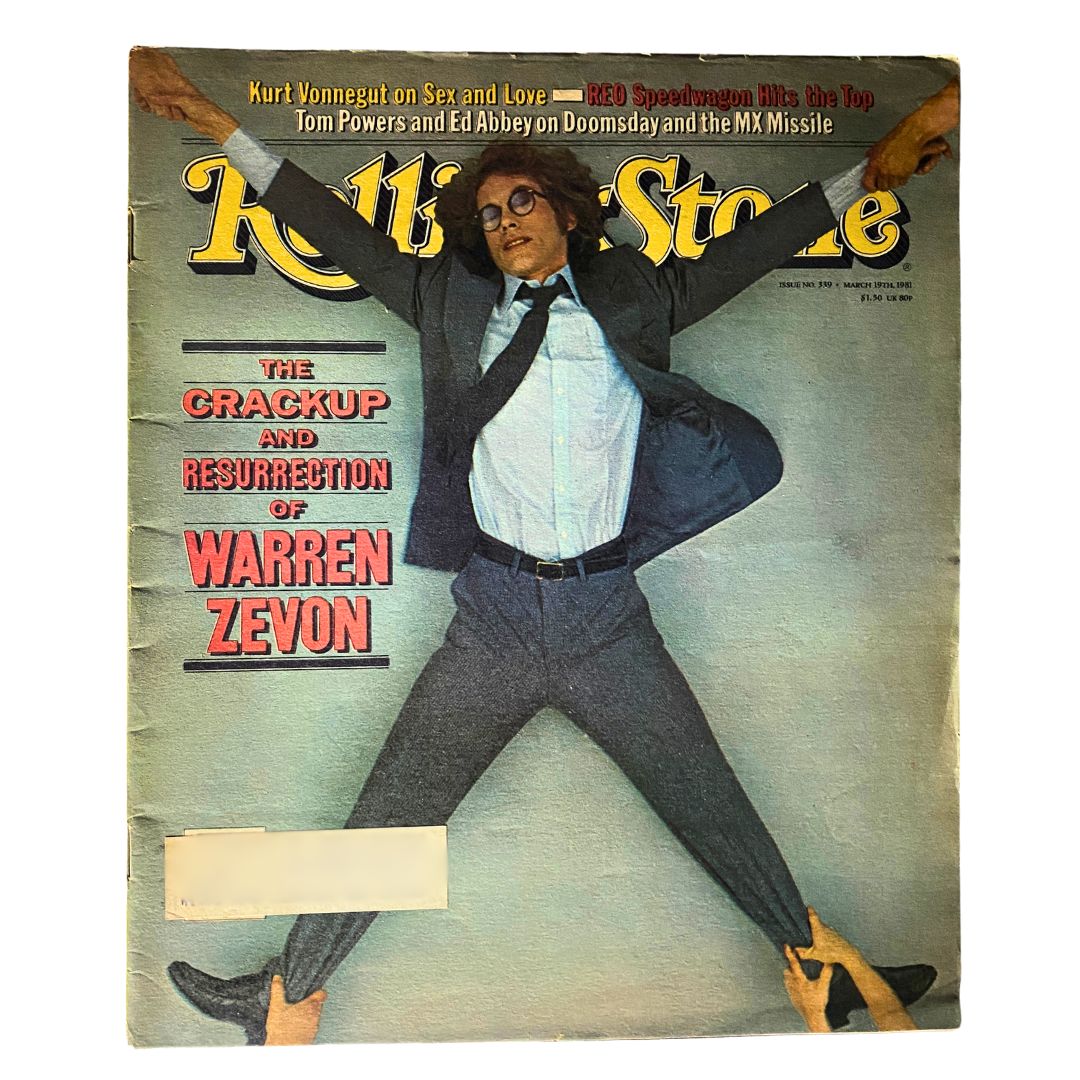 VTG Rolling Stone Magazine March 19 1981 No. 339 Resurrection of Warren Zevon