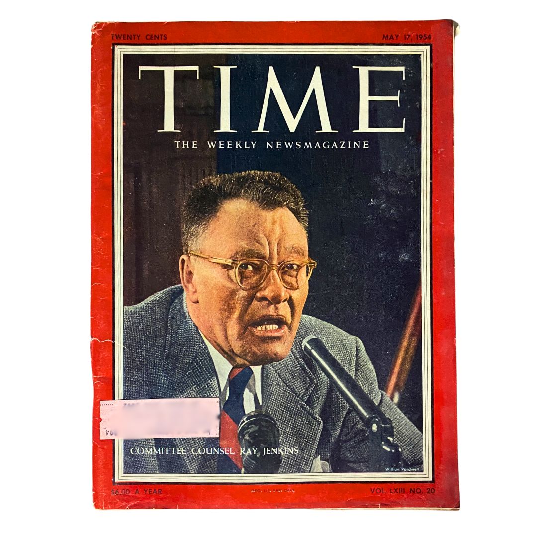 VTG Time Magazine May 17, 1954 Vol 63 No. 20 Committee Counsel Ray Jenkins