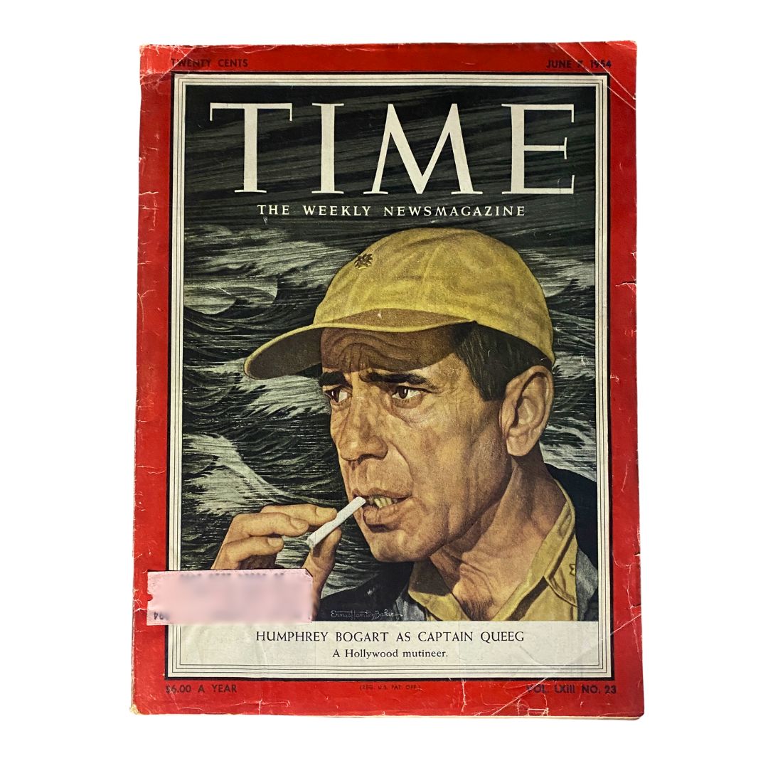 VTG Time Magazine June 7, 1954 Vol 63 No. 23 Humphrey Bogart as Capt. Queeg