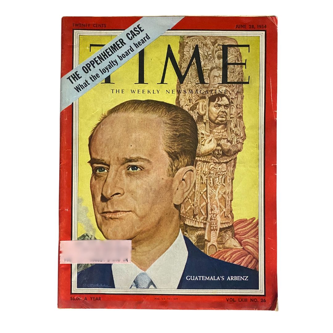 VTG Time Magazine June 28, 1954 Vol 63 No. 26 Guatemala's Jacobo Árbenz