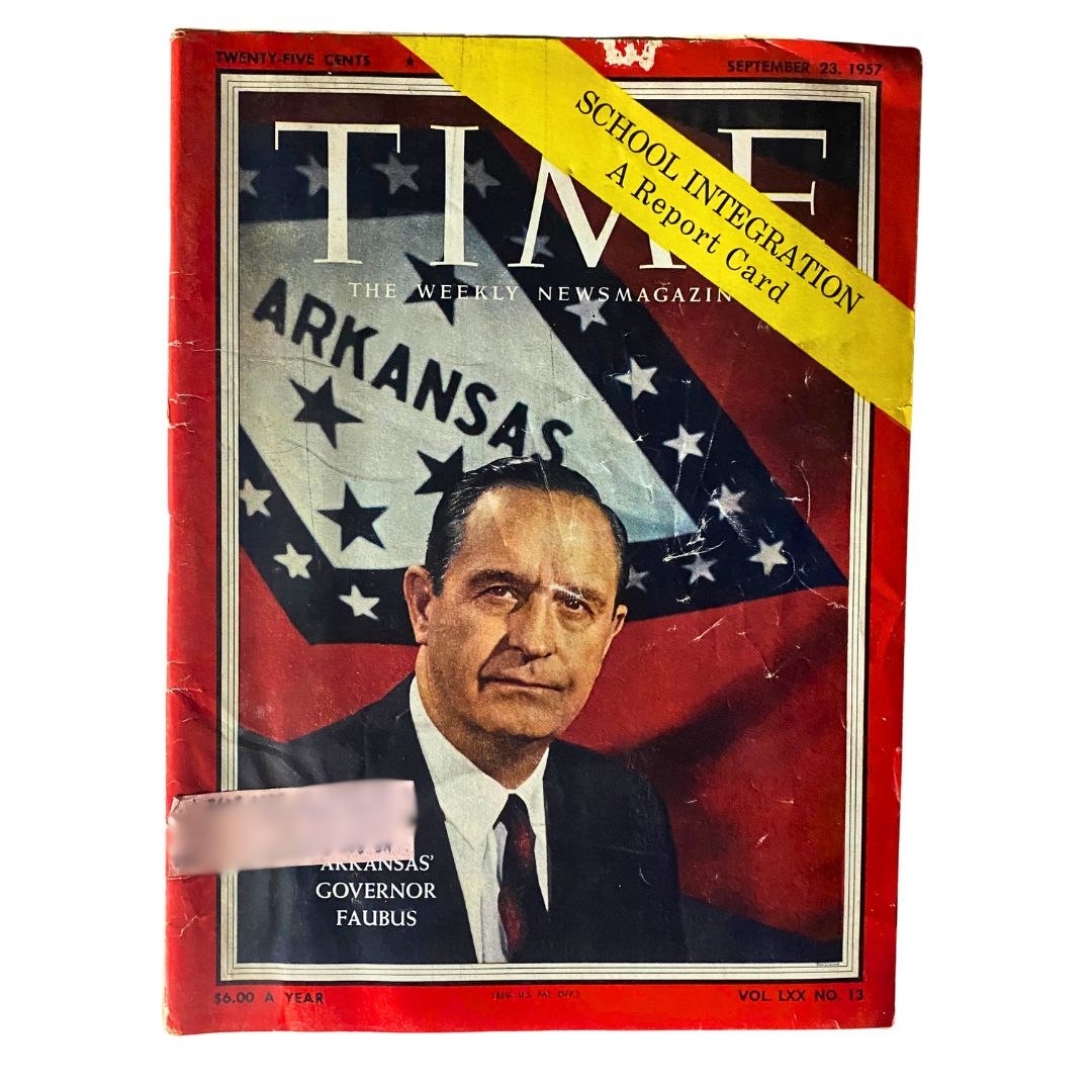 VTG Time Magazine September 23, 1957 Vol 70 No. 13 Arkansas' Gov. Orval Faubus