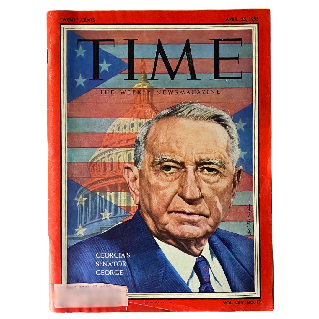 VTG Time Magazine April 25, 1955 Vol 65 No. 17 Georgia's Senator George