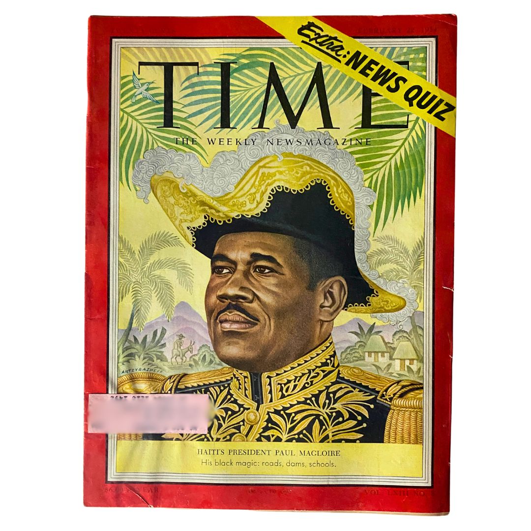 VTG Time Magazine February 22, 1954 Vol 63 No. 8 Haiti's President Paul Magloire