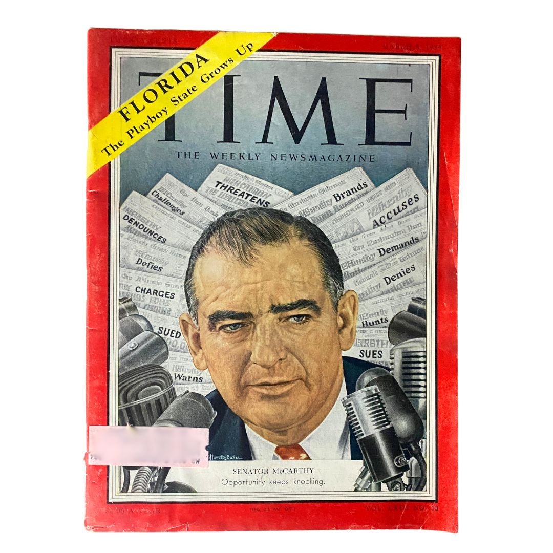 VTG Time Magazine March 8, 1954 Vol 63 No. 10 Senator Joseph R. McCarthy