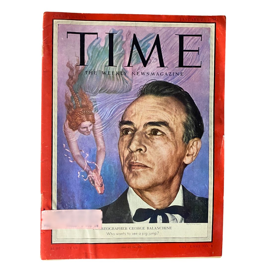 VTG Time Magazine January 25, 1954 Vol 63 No. 4 Choreographer George Balanchine