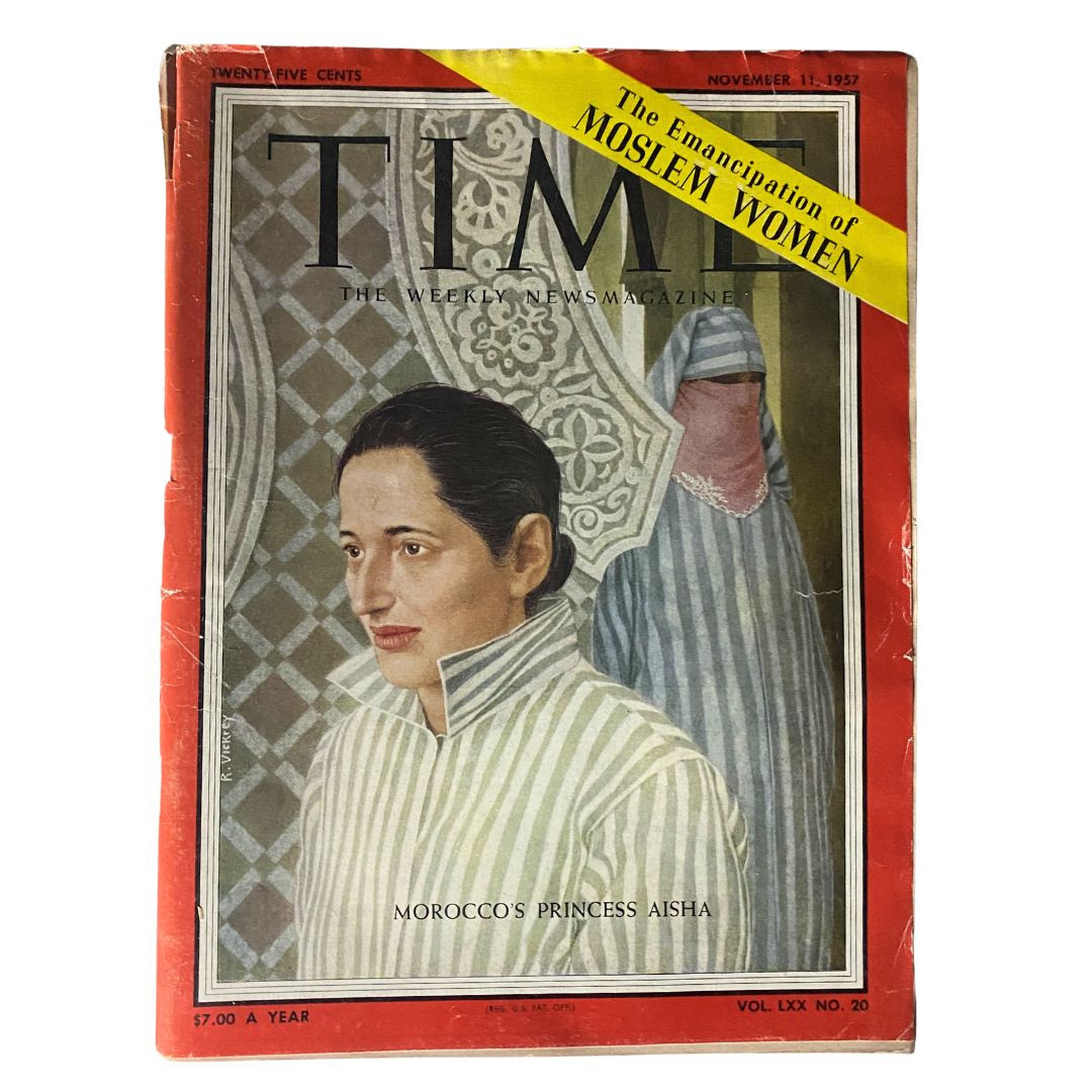 VTG Time Magazine November 11, 1957 Vol 70 No. 20 Princess Aisha No Label