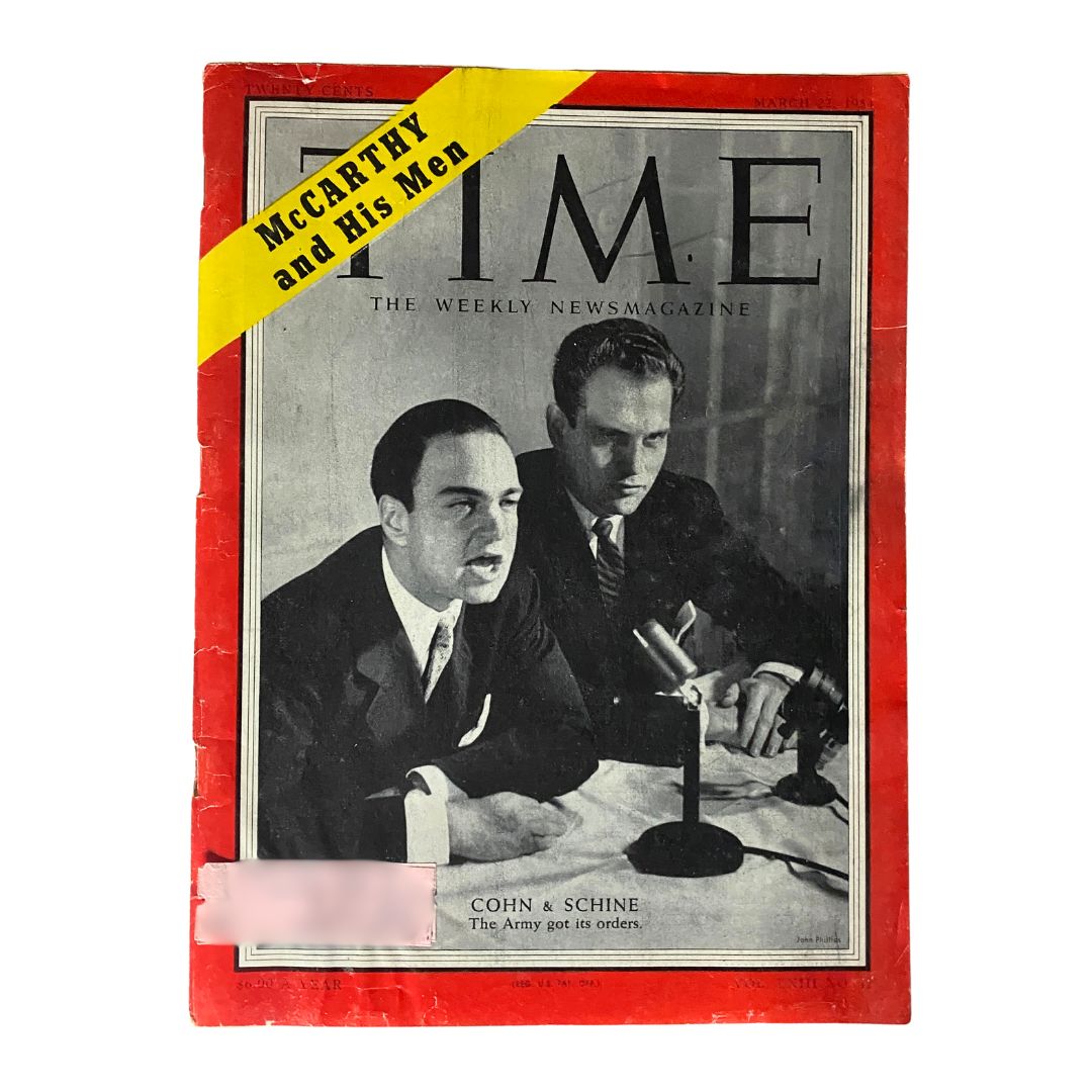 VTG Time Magazine March 22, 1954 Vol 63 No. 12 Roy Cohn & G. David Schine