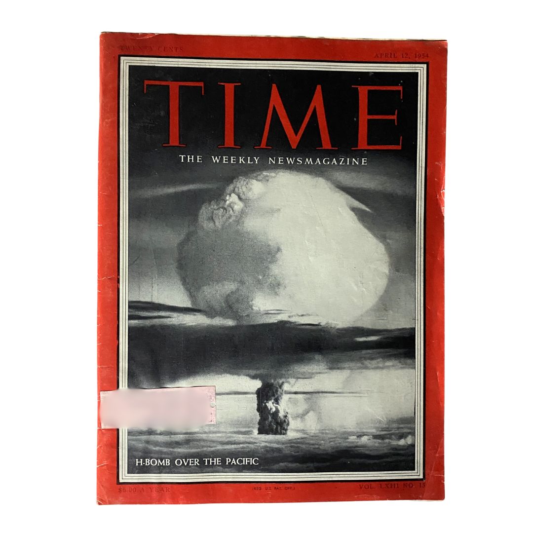 VTG Time Magazine April 12, 1954 Vol 63 No. 15 H-Bomb Over The Pacific