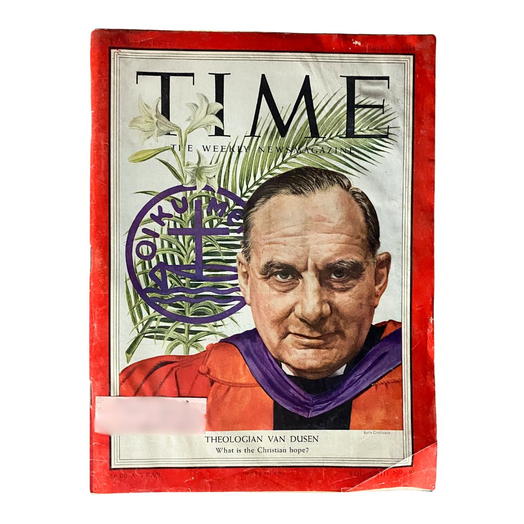 VTG Time Magazine April 19, 1954 Vol 63 No. 16 Theologian Van Dusen