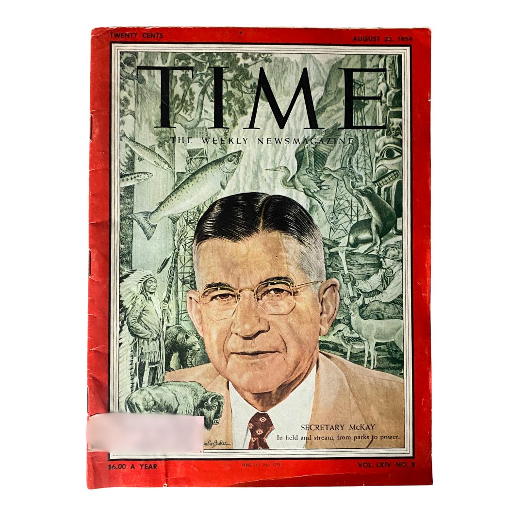 VTG Time Magazine August 23, 1954 Vol 64 No. 8 Secretary Douglas McKay