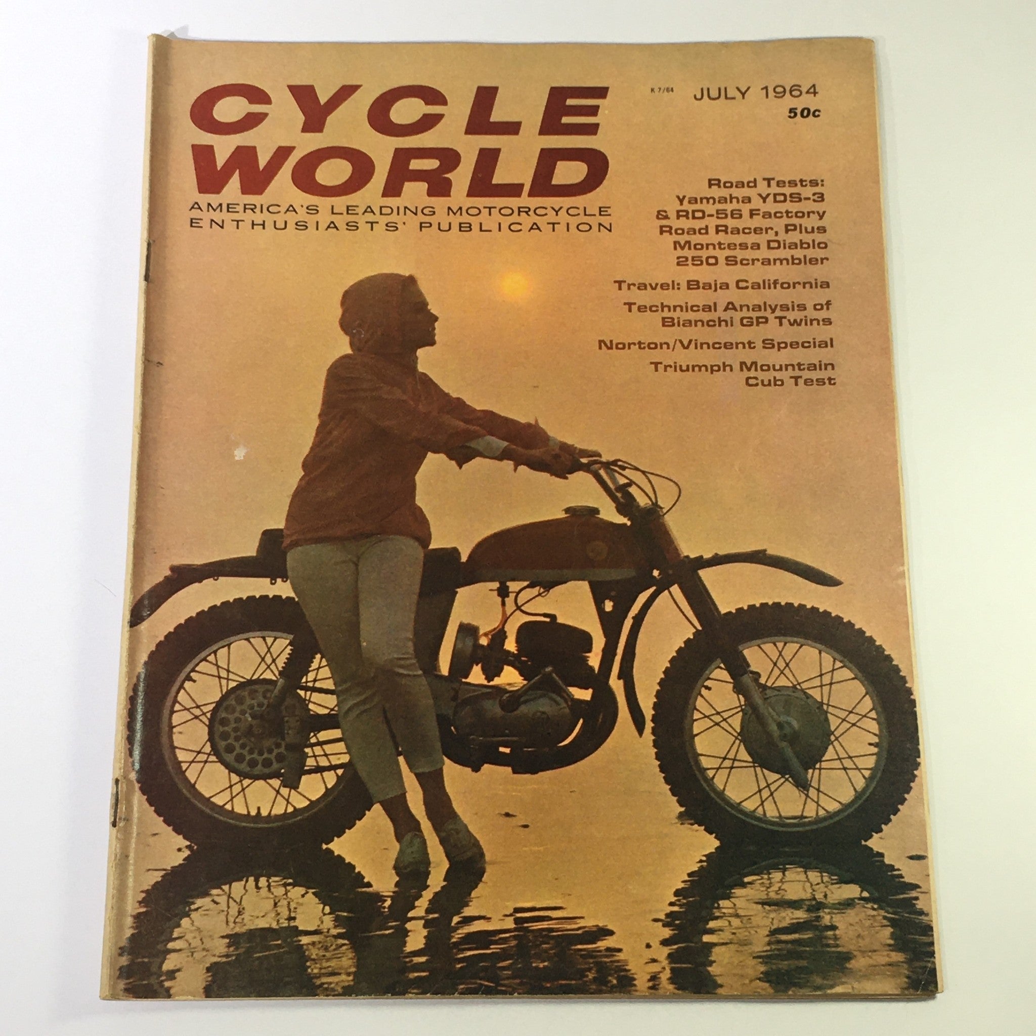 VTG Cycle World Magazine July 1964 - Yamaha YDS-3 & RD-56 Factory Road Racer