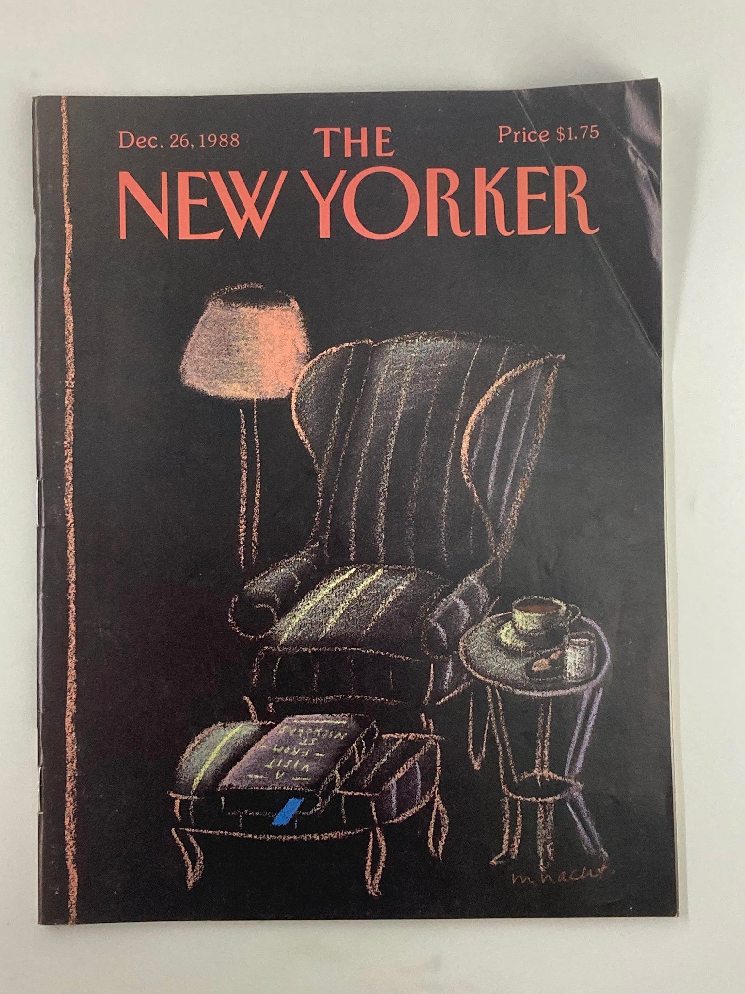 The New Yorker Full Magazine December 26 1988 Chair Set by Merle Nacht No Label