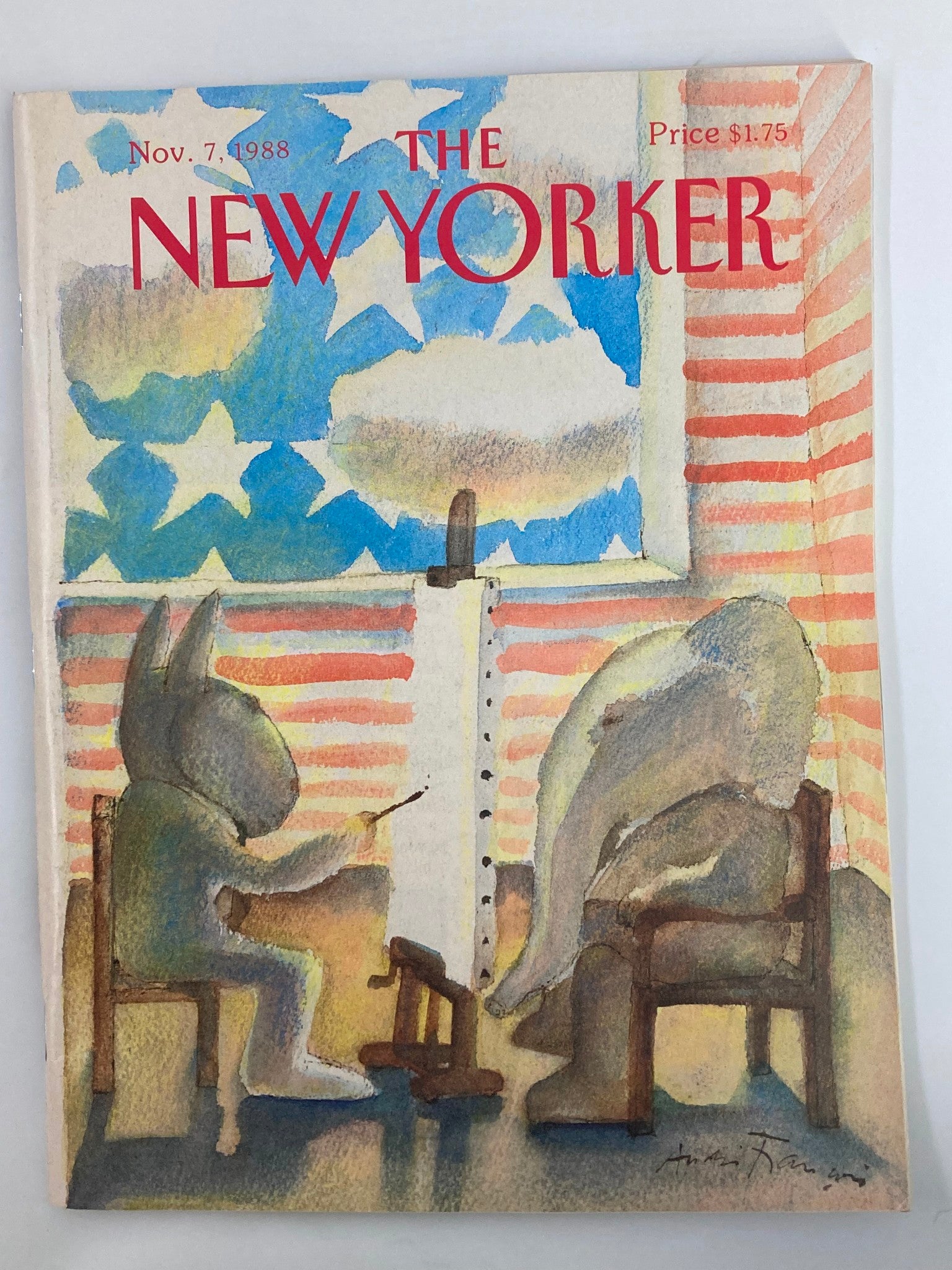 The New Yorker Full Magazine November 7 1988 Rabbit Painting by Andre Francois