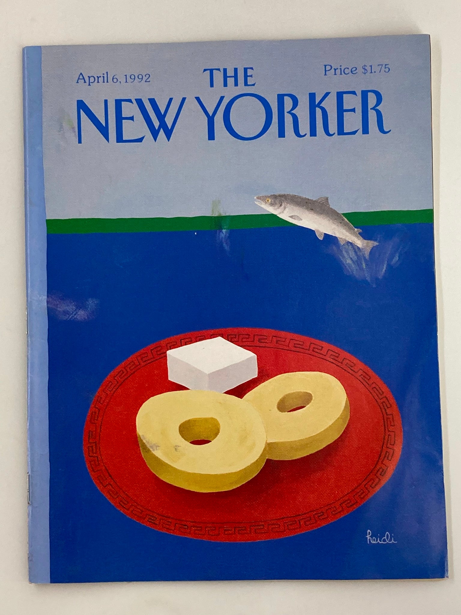 The New Yorker Full Magazine April 6 1992 Fish Cheese by Heidi Goennel No Label