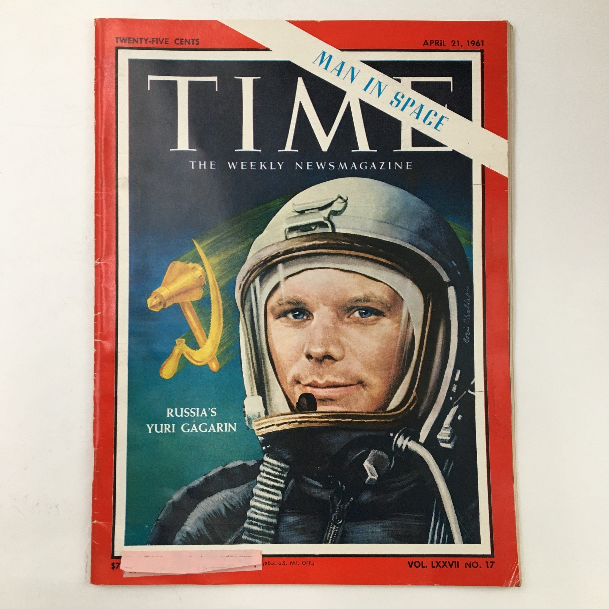 Time Magazine April 21 1961 Vol. 77 No. 17 Russian Astronaut Yuri Gagarin