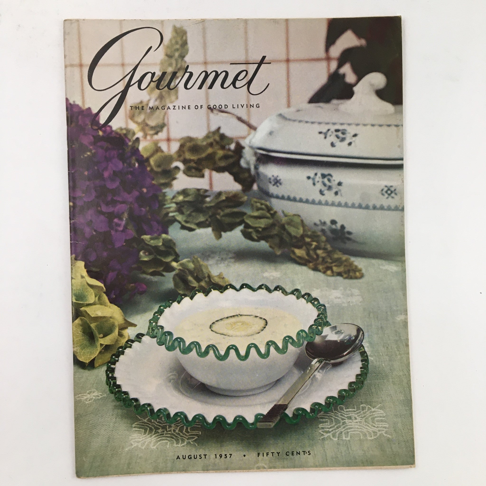 Gourmet Magazine August 1957 Vol. 17 No. 8 Dinner at the White House No Label