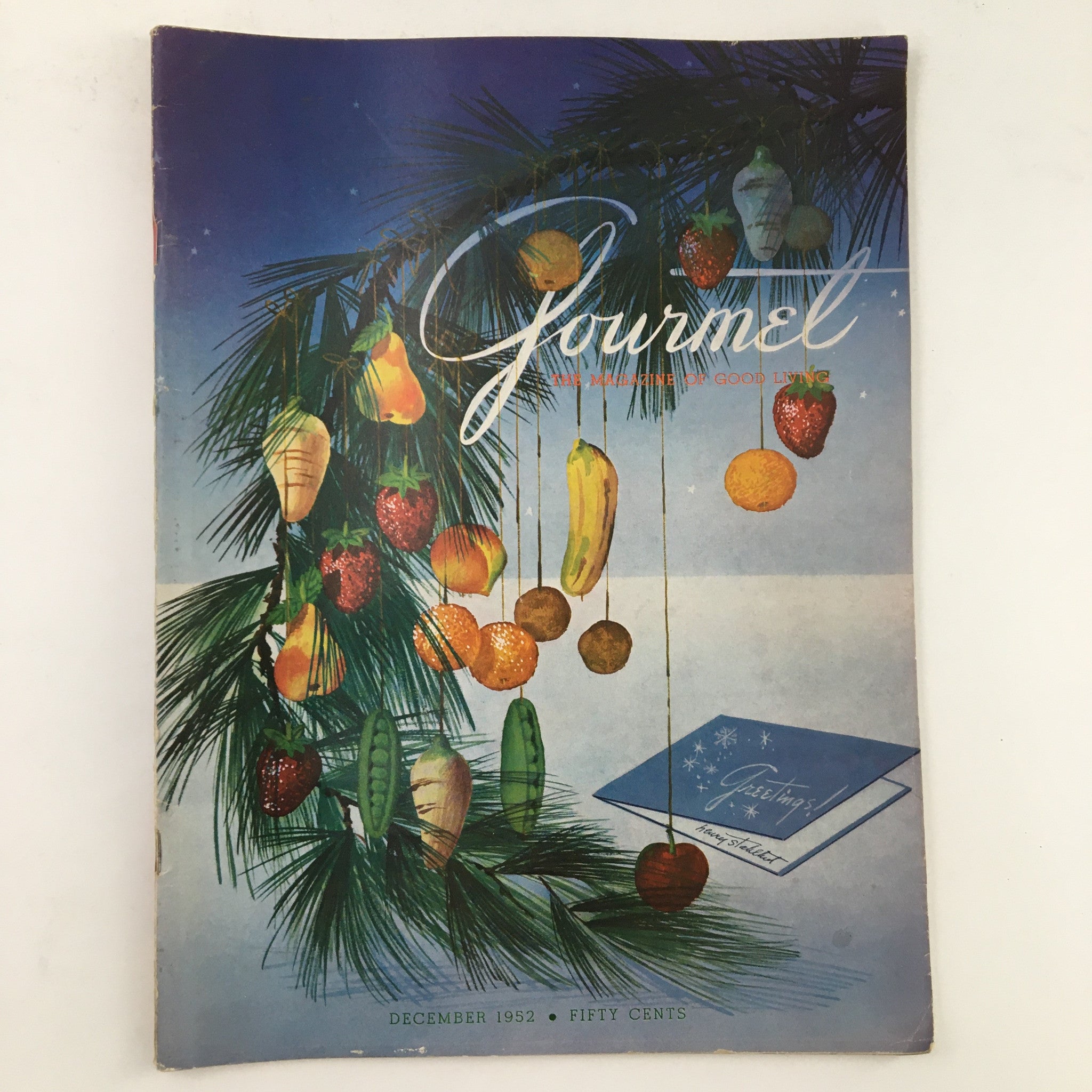 Gourmet Magazine December 1952 Vol. 12 No. 12 The Pie was Christmas No Label