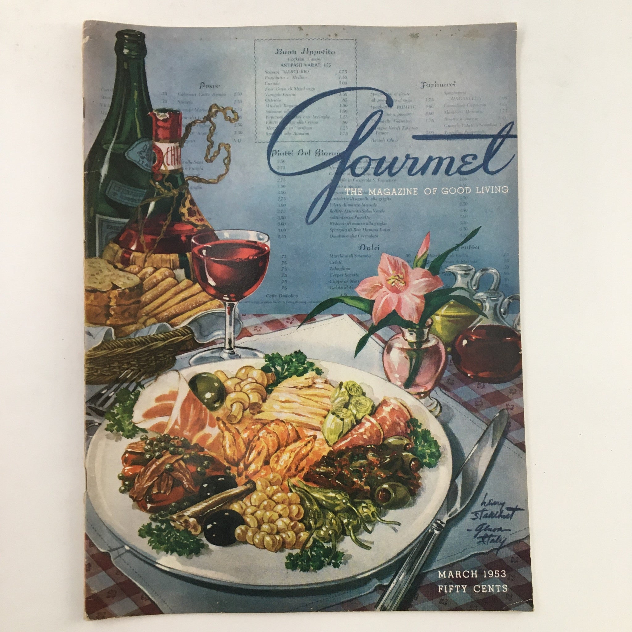 Gourmet Magazine March 1953 Vol. 13 No. 3 Thad Perkins' Sugarbush No Label