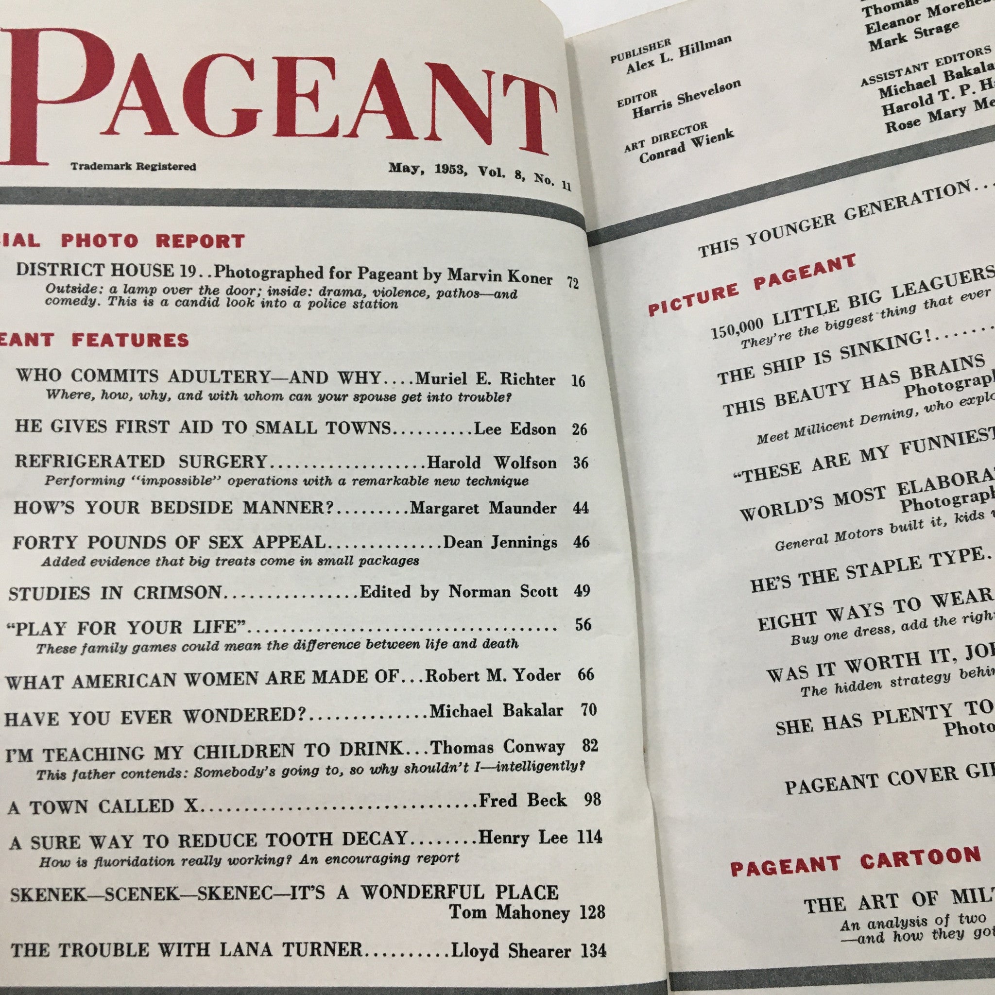 Pageant Magazine May 1953 Vol. 8 No. 11 Who Commits Adultery and Why No Label