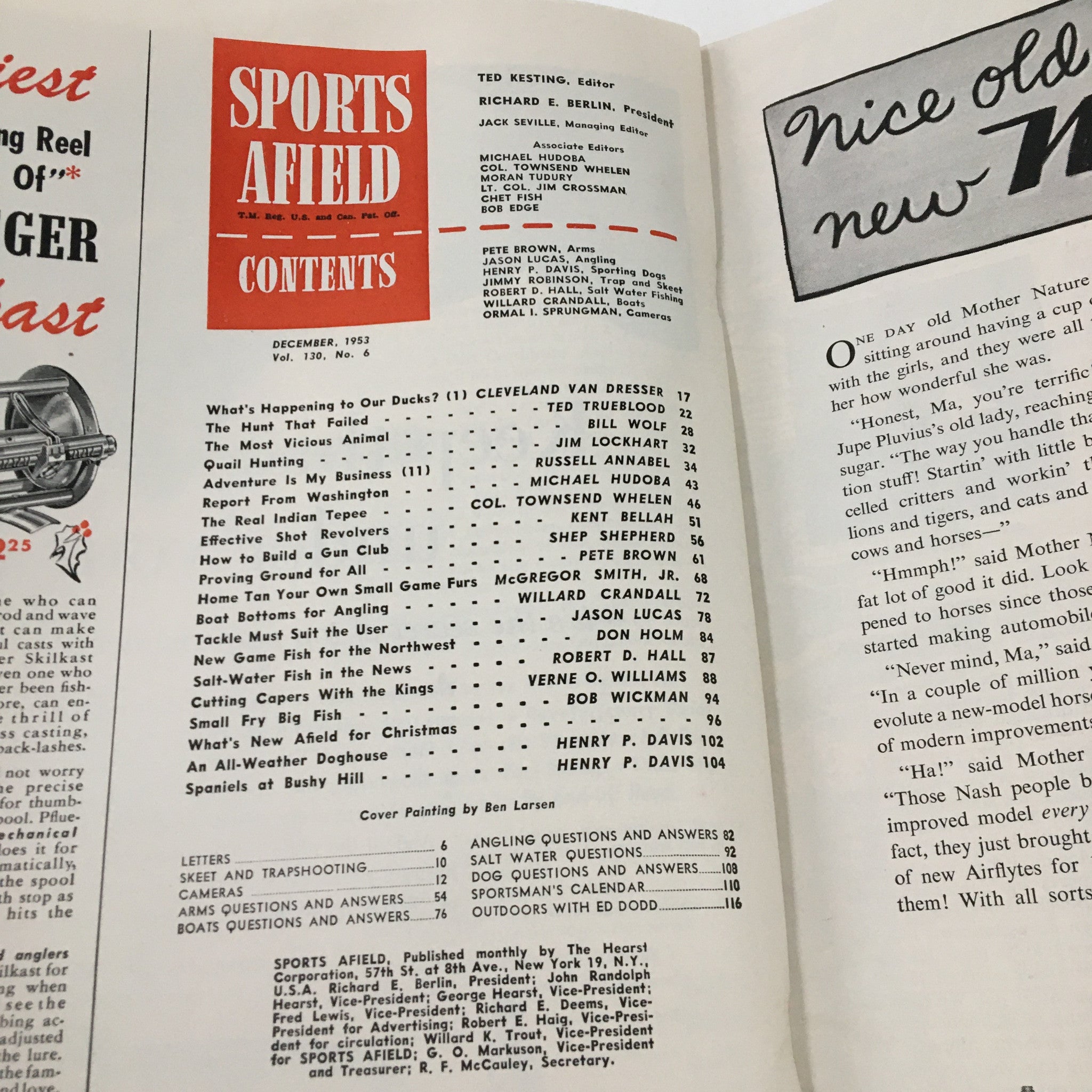 Sports Afield Magazine December 1953 Vol. 130 #6 The Hunt That Failed No Label
