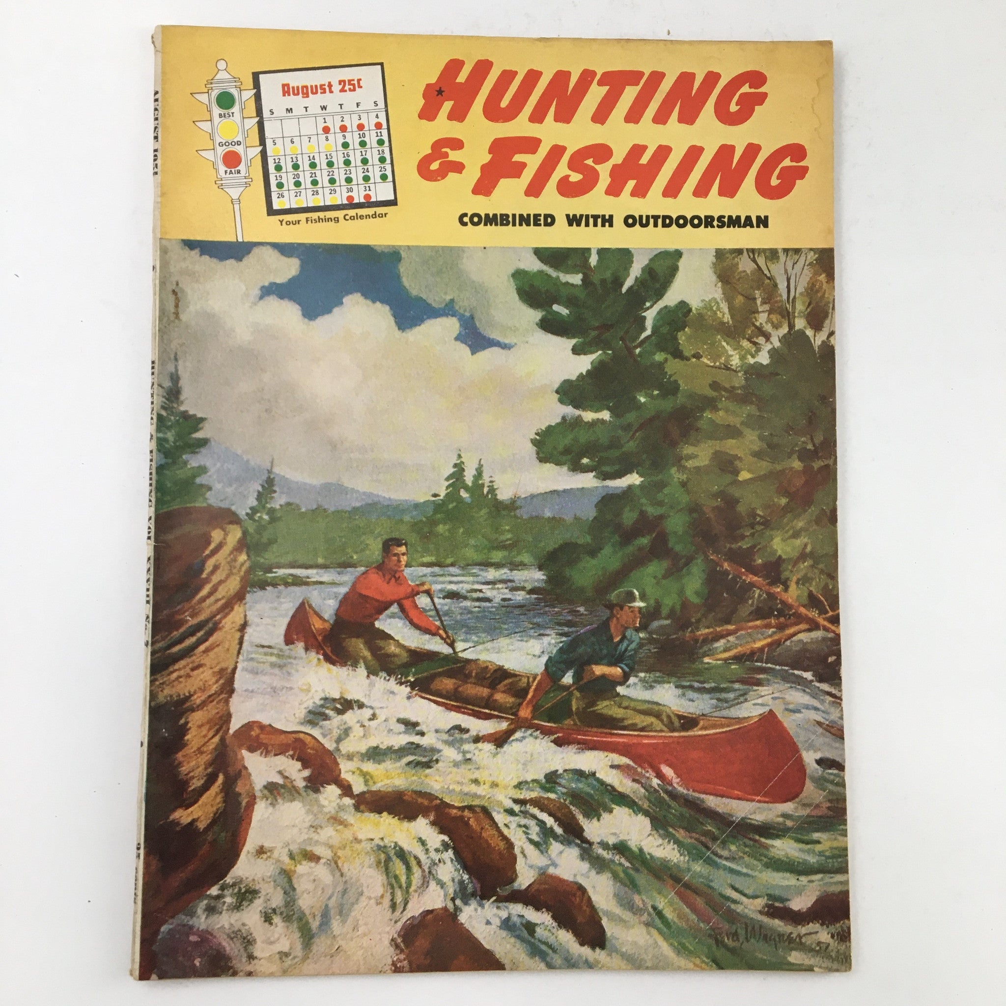 Hunting and Fishing Magazine August 1951 The Woodcock Follows His Nose No Label