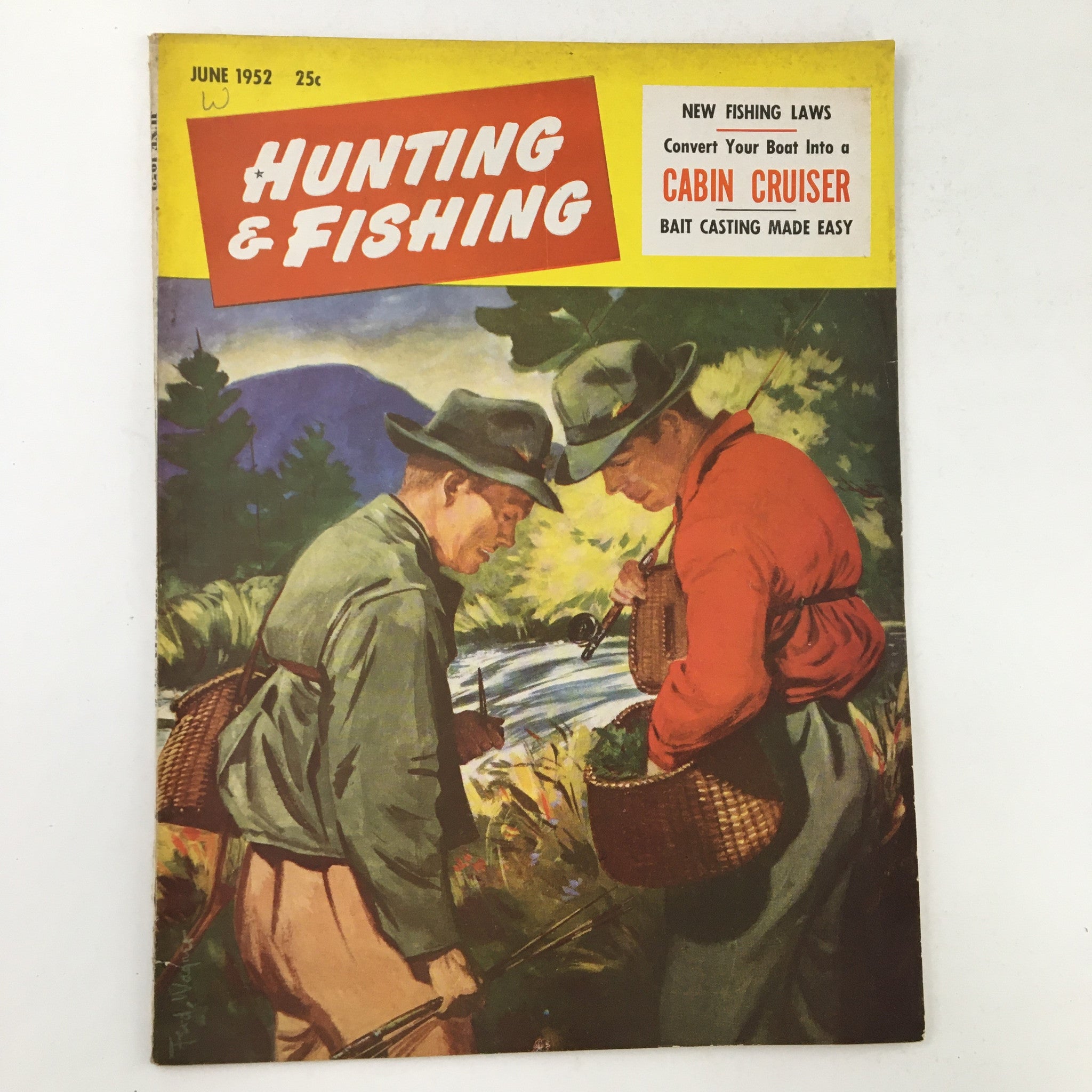 Hunting & Fishing Magazine June 1952 Convert Boat Into Cabin Cruiser No Label