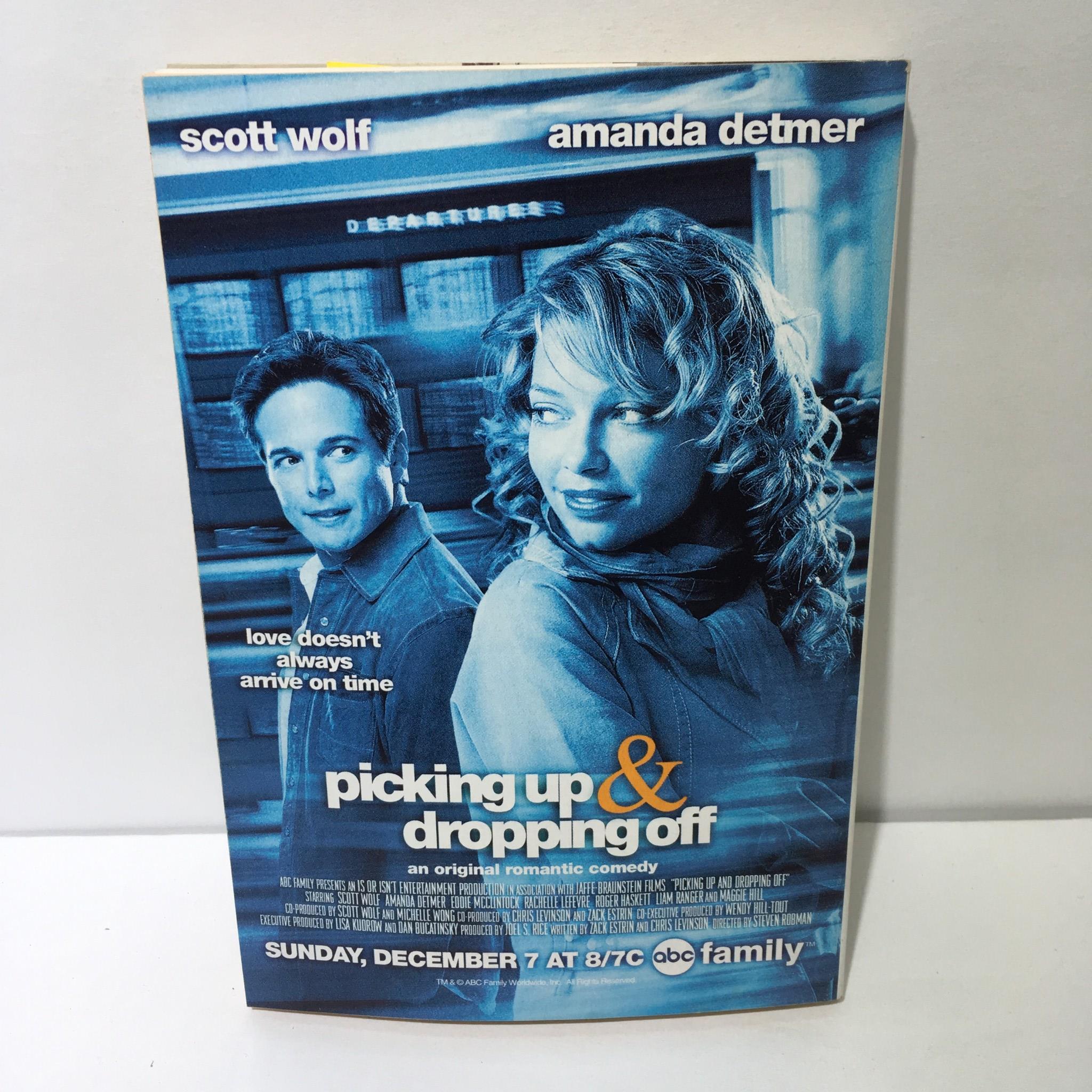 Promotional image for 'Picking Up & Dropping Off' featured in TV Guide December 6-12, 2003, with Scott Wolf and Amanda Detmer.