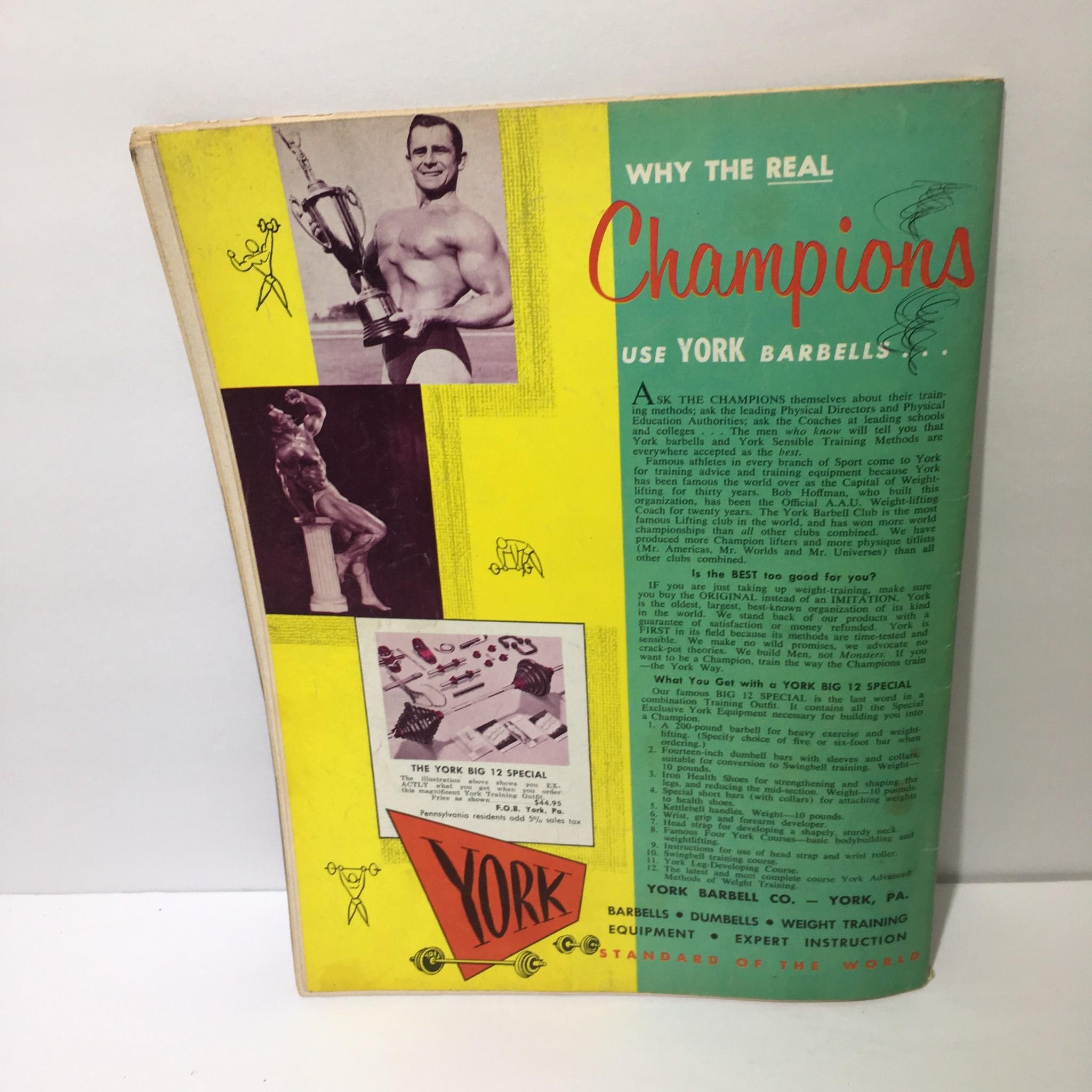 Back cover of Muscular Development Magazine from January 1967, featuring ads and promotions related to fitness equipment and bodybuilders.