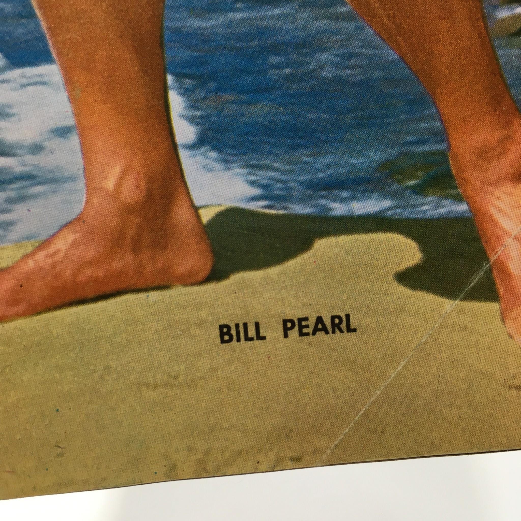 Detailed view showing the name 'Bill Pearl' at the bottom of the page in the November 1969 Muscular Development Magazine.